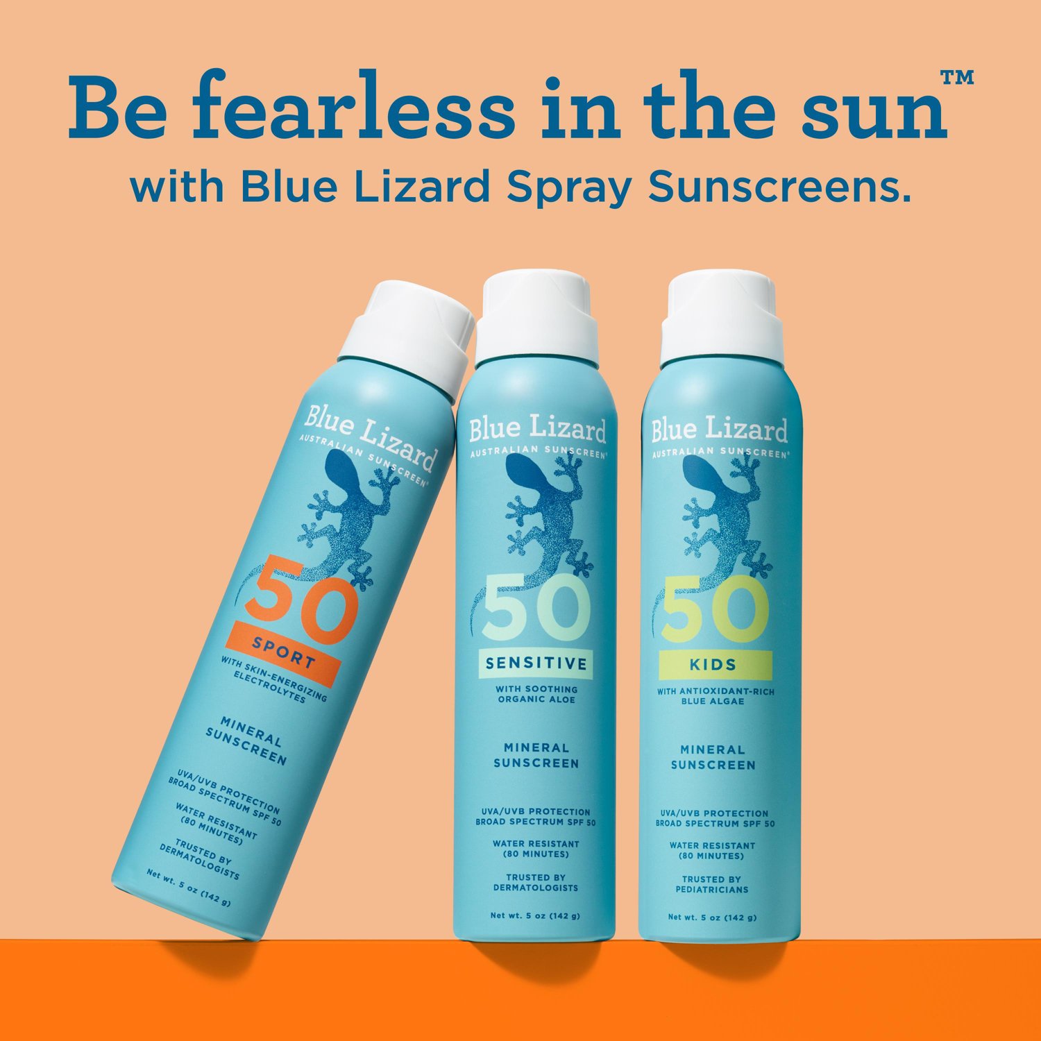 Blue Lizard Sport Mineral Sunscreen Spray - SPF 50 - 5 oz