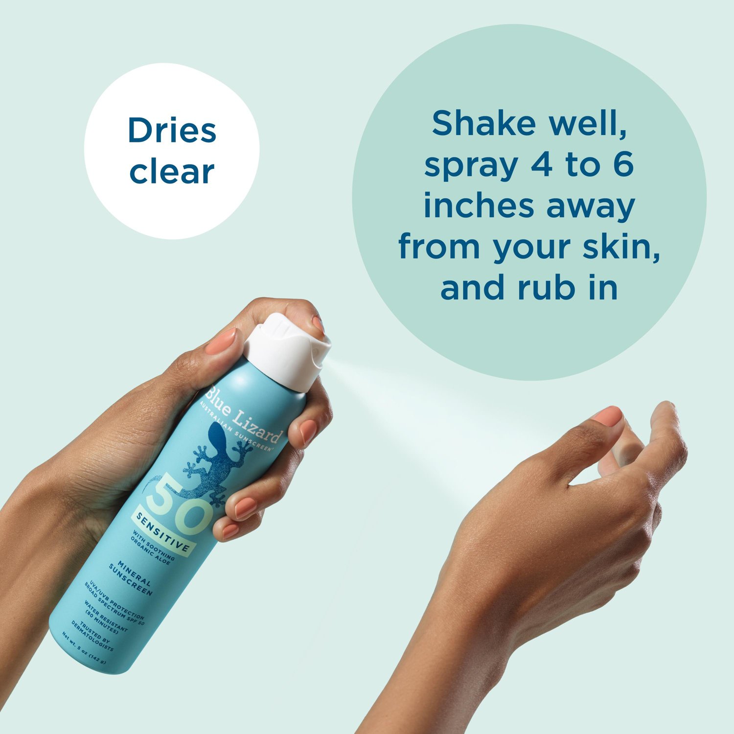 Blue Lizard Sensitive Mineral Sunscreen Spray - SPF 50 - 5 oz - view number 4