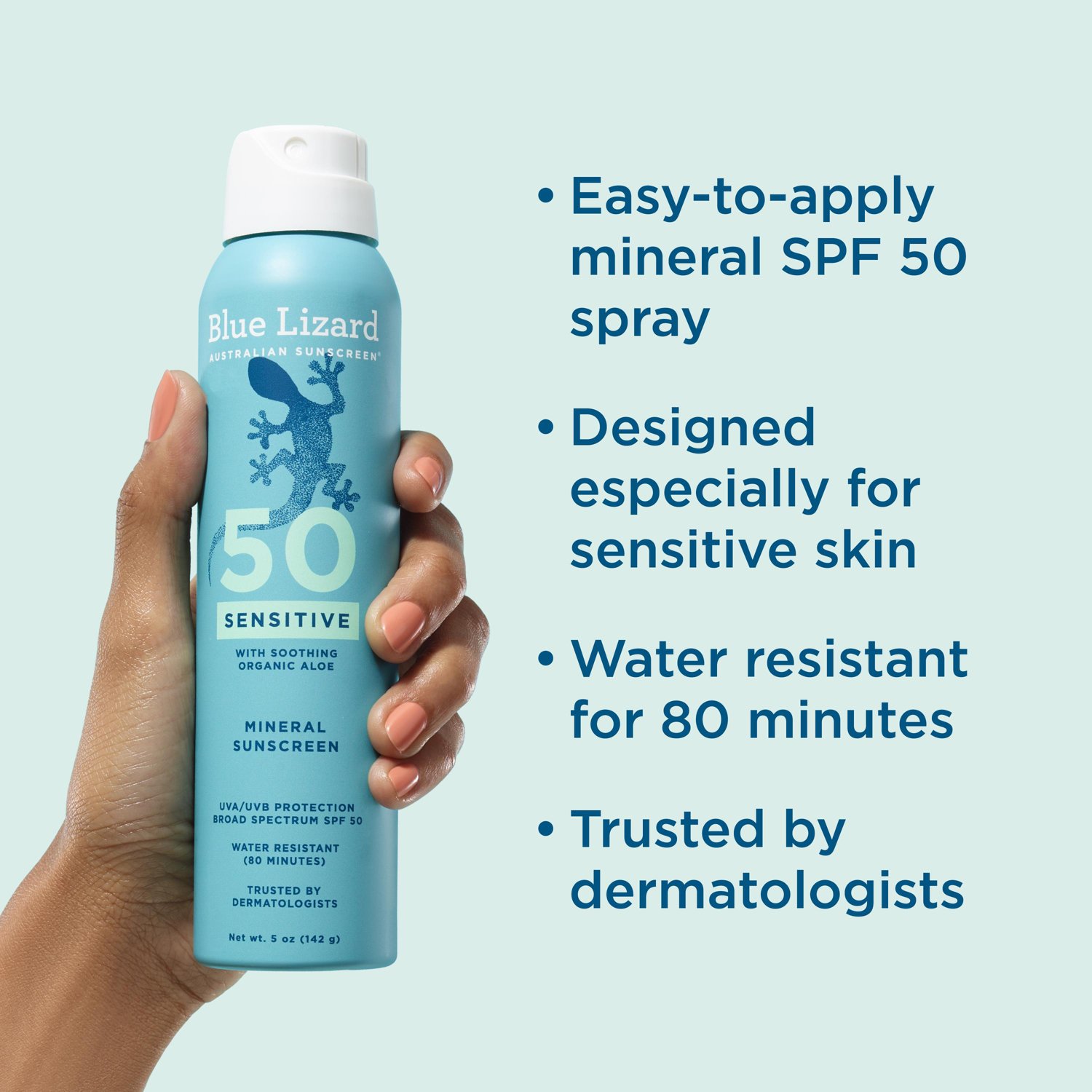 Blue Lizard Sensitive Mineral Sunscreen Spray - SPF 50 - 5 oz - view number 5