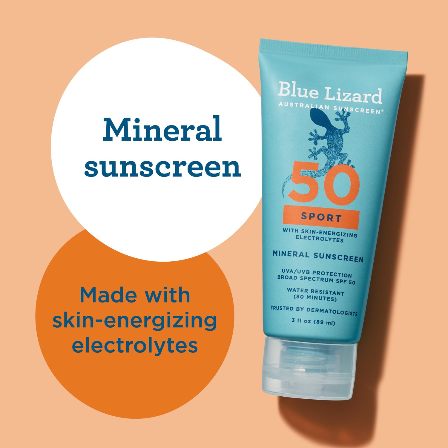 Blue Lizard Sport Mineral Sunscreen Lotion - SPF 50 - 3 fl oz