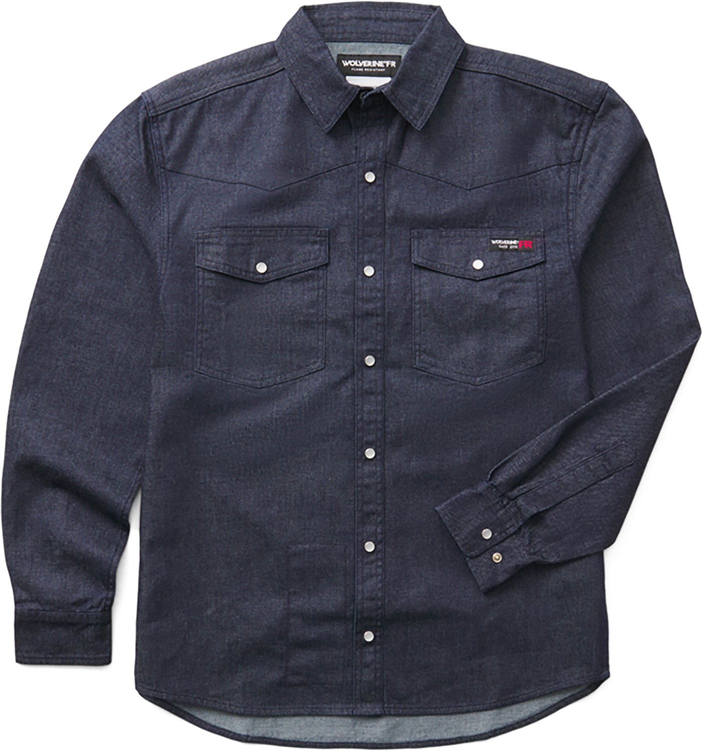 Wolverine Men's FR Long Sleeve Rancher Denim Shirt
