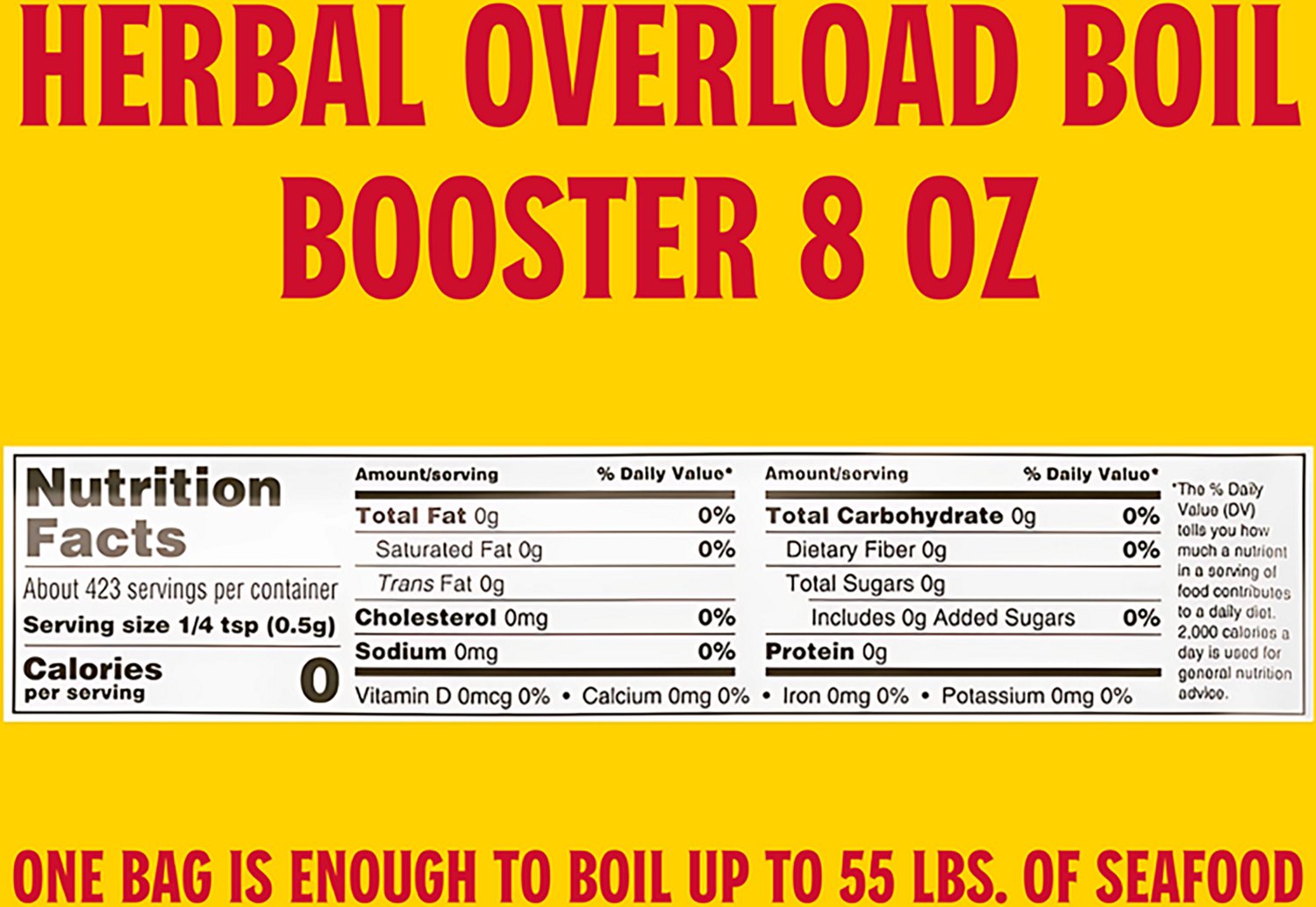 Louisiana Fish Fry Products Boil Booster Herbal Overload 8 oz Seasoning                                                          - view number 3
