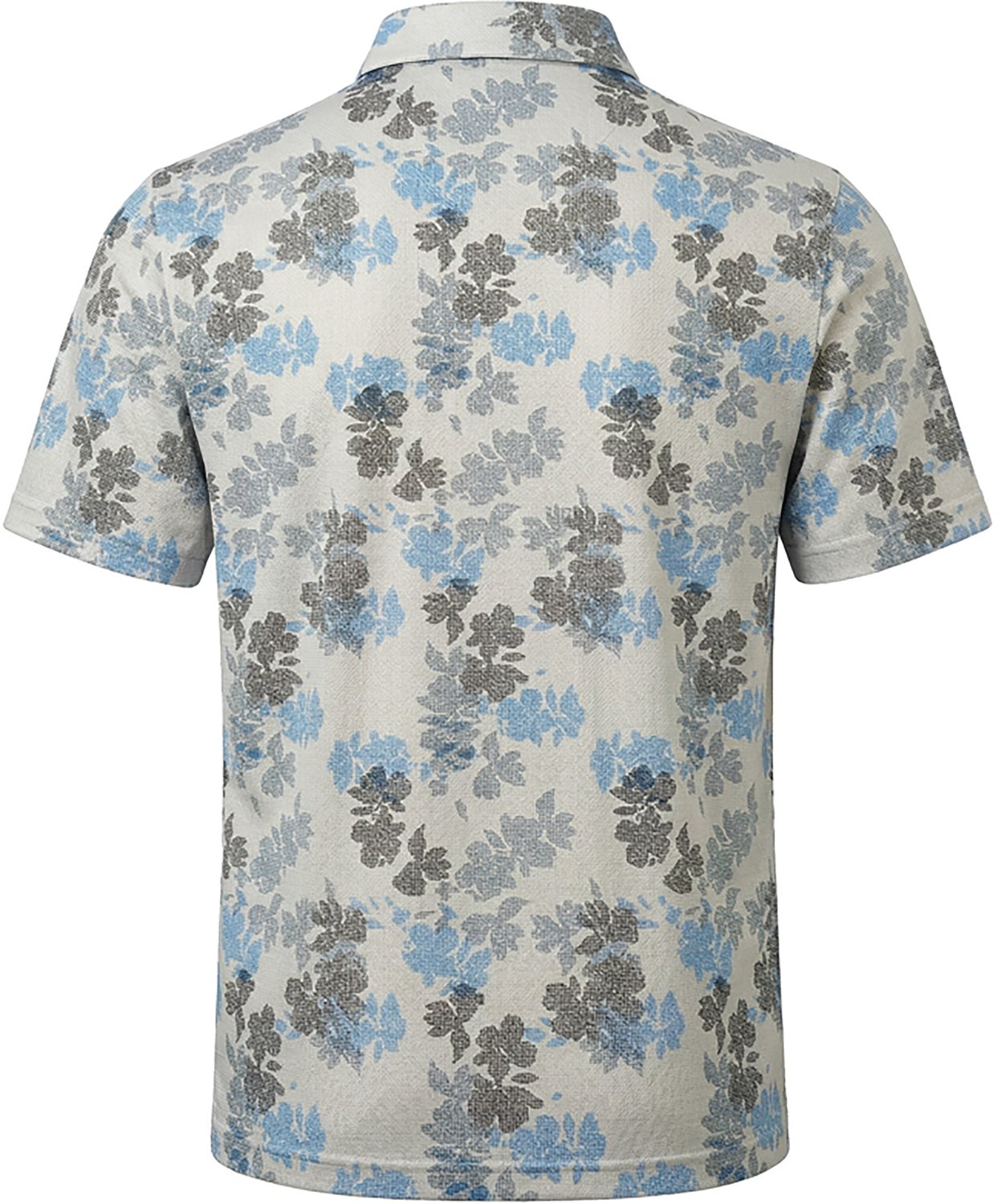 PGA Tour Men's Short Sleeve Geometric Textured Floral Print Polo - view number 6