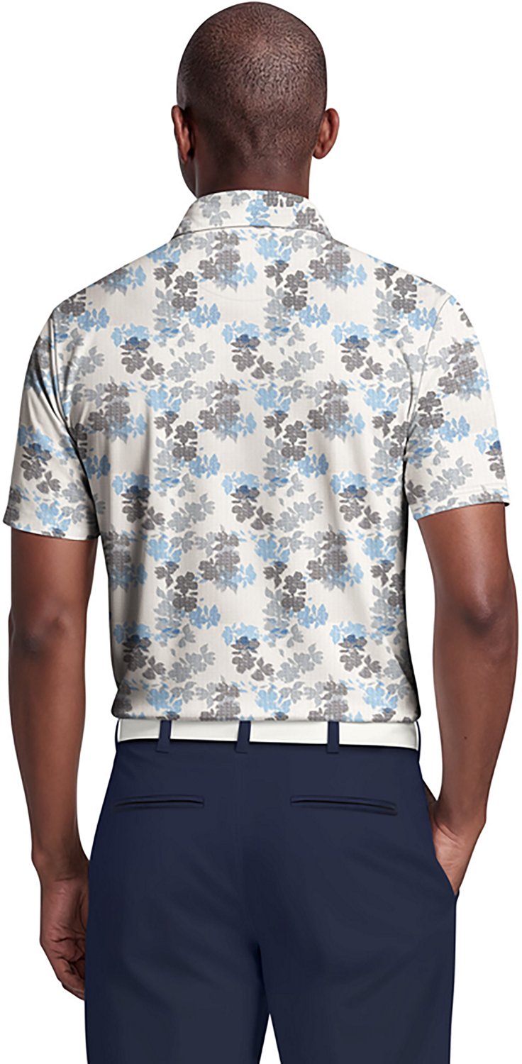 PGA Tour Men's Short Sleeve Geometric Textured Floral Print Polo - view number 2