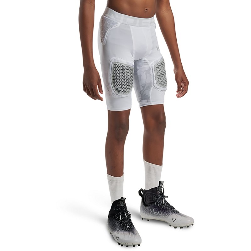 Under Armour Youth Gameday Pro 5-Pad Girdle, Medium, White Camo