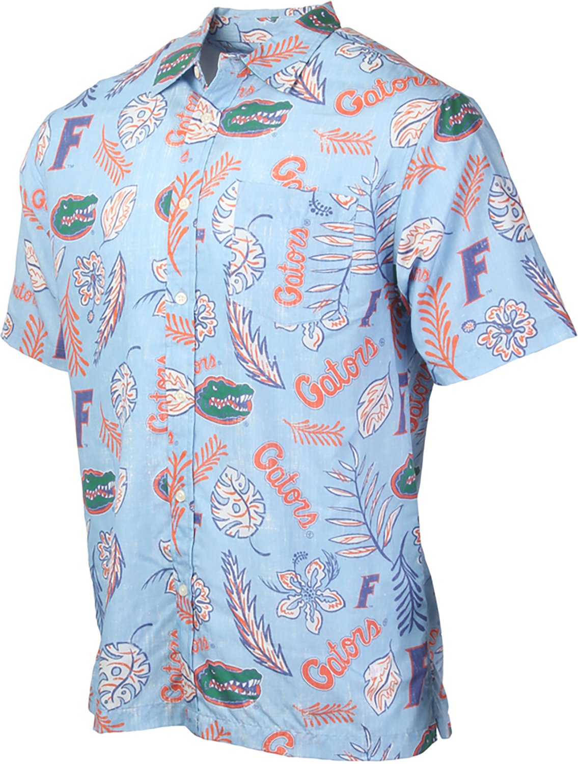 Wes & Willy Men's University of Florida Vintage Floral Button Down Shirt