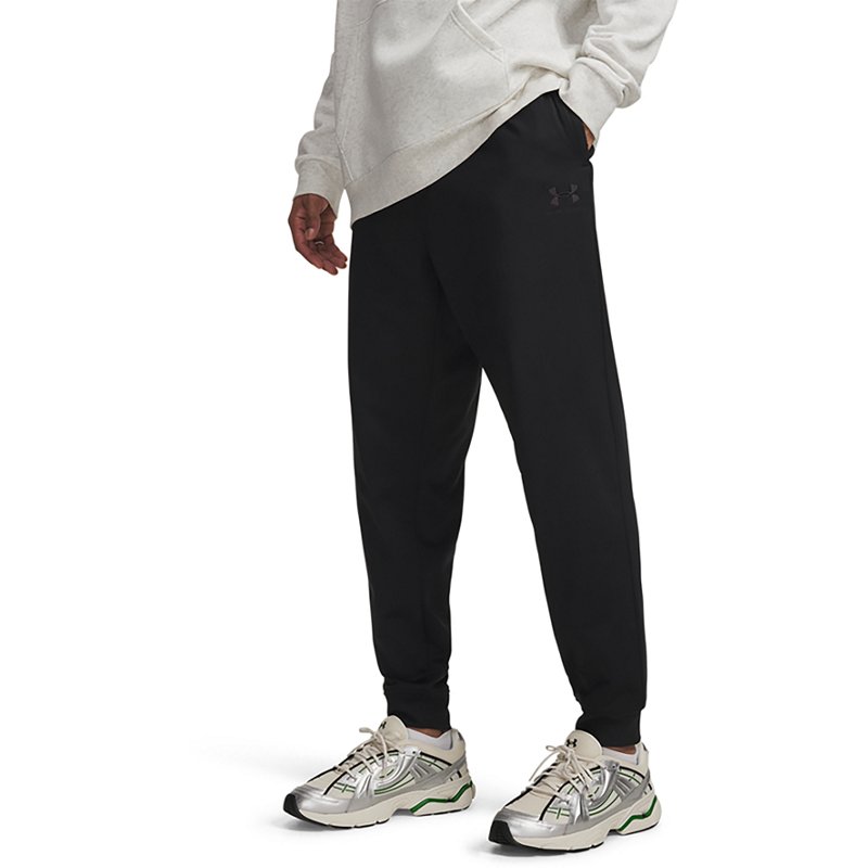 Under Armour Men's Icon Tricot Joggers, Medium, Black/Black