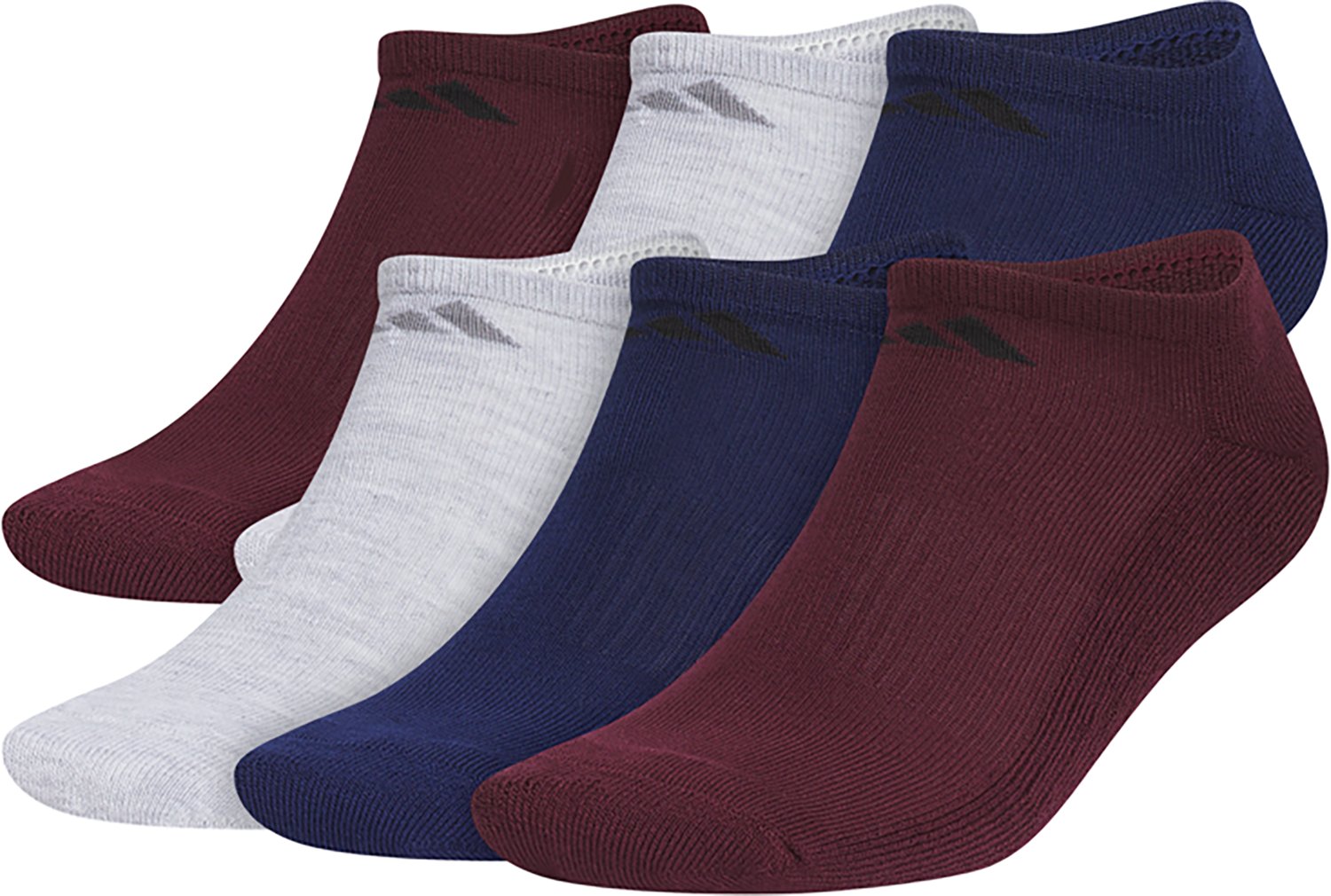 adidas Men's Athletic No-Show Socks 6 Pack