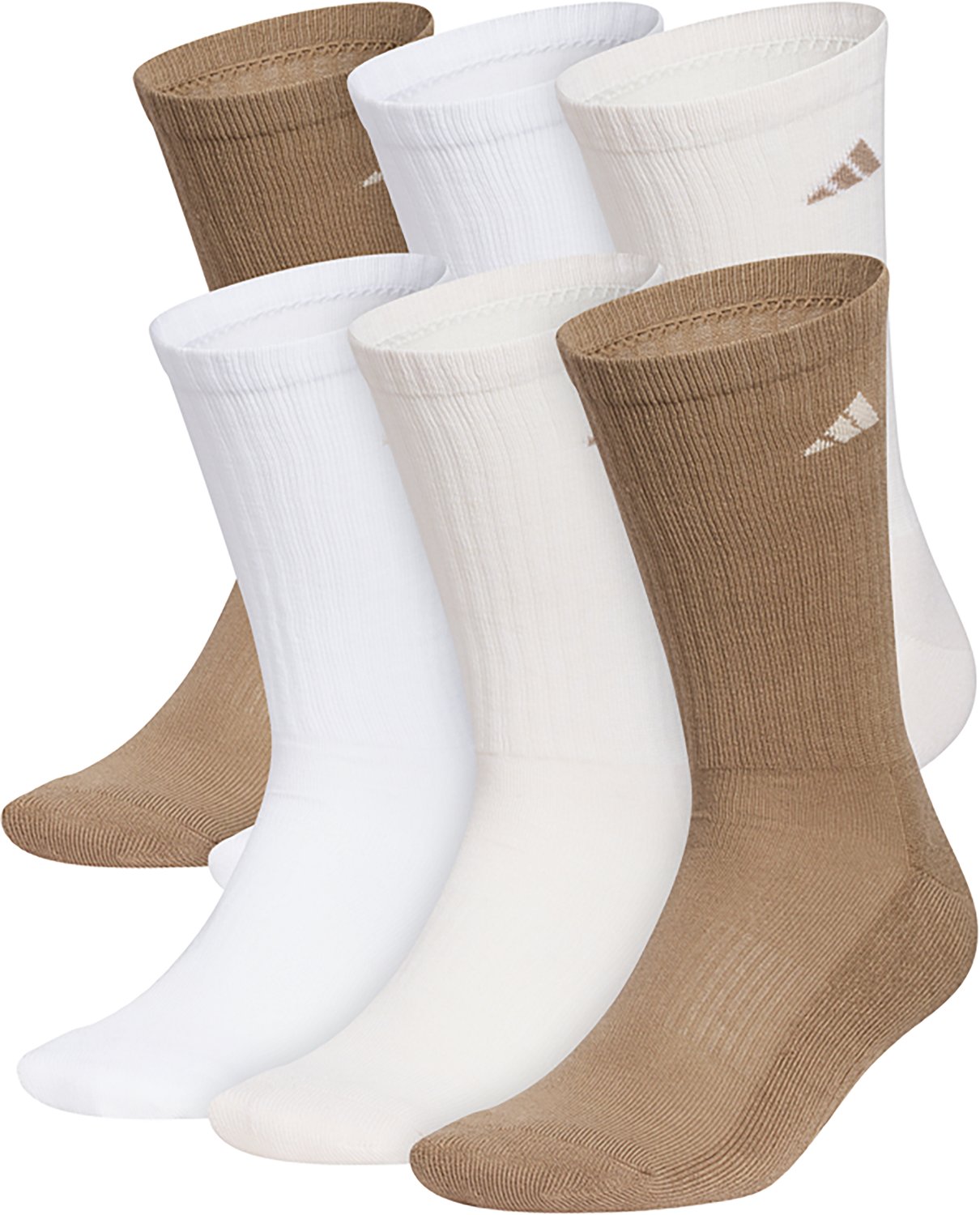 adidas Men's Large Athletic Crew Socks 6 Pack