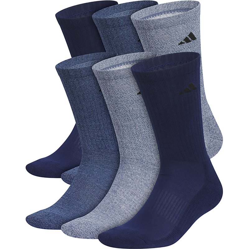 adidas Men's Large Athletic Crew Socks 6 Pack