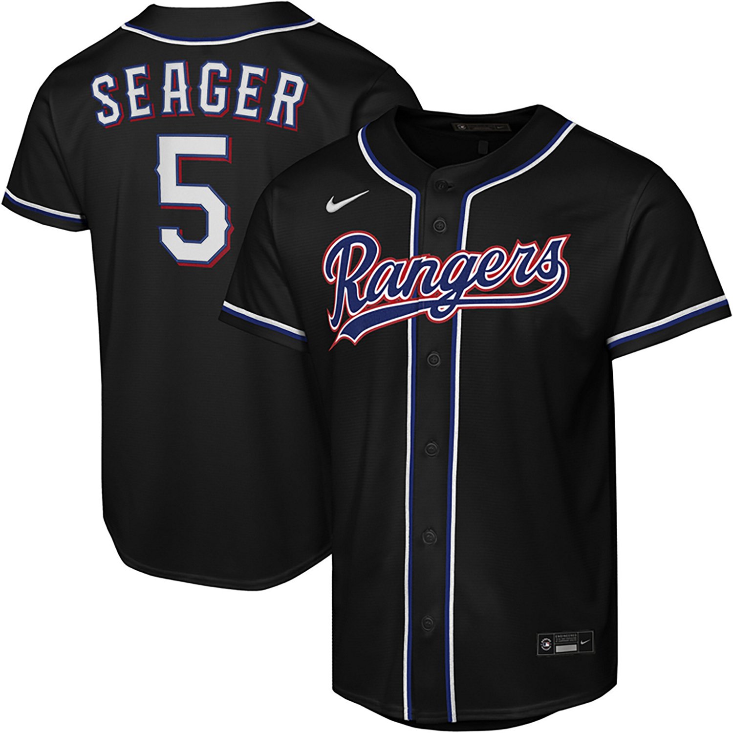Nike Youth Texas Rangers Corey Seager Black Out Fashion Jersey