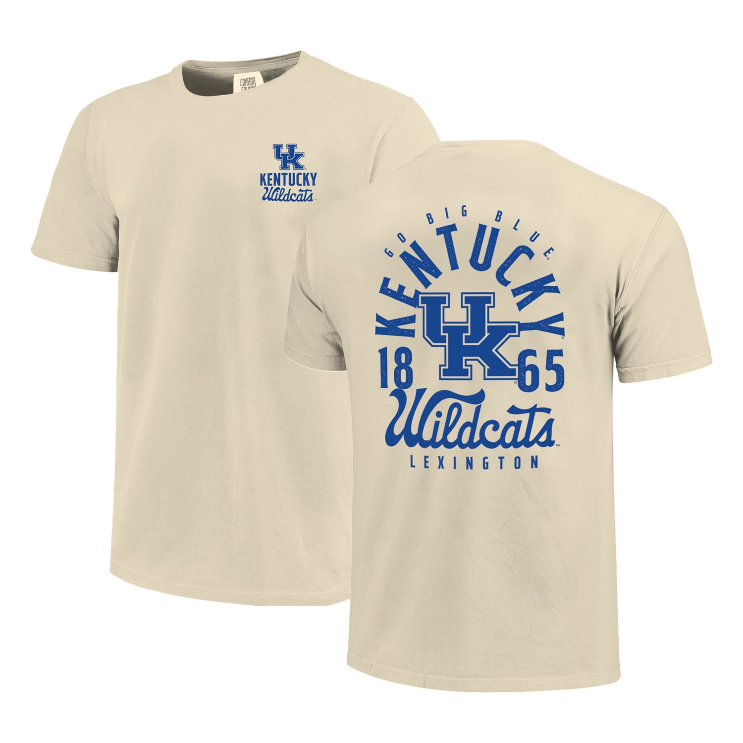 Image One Men's University of Kentucky Primary Logo Mascot Overlay T-Shirt
