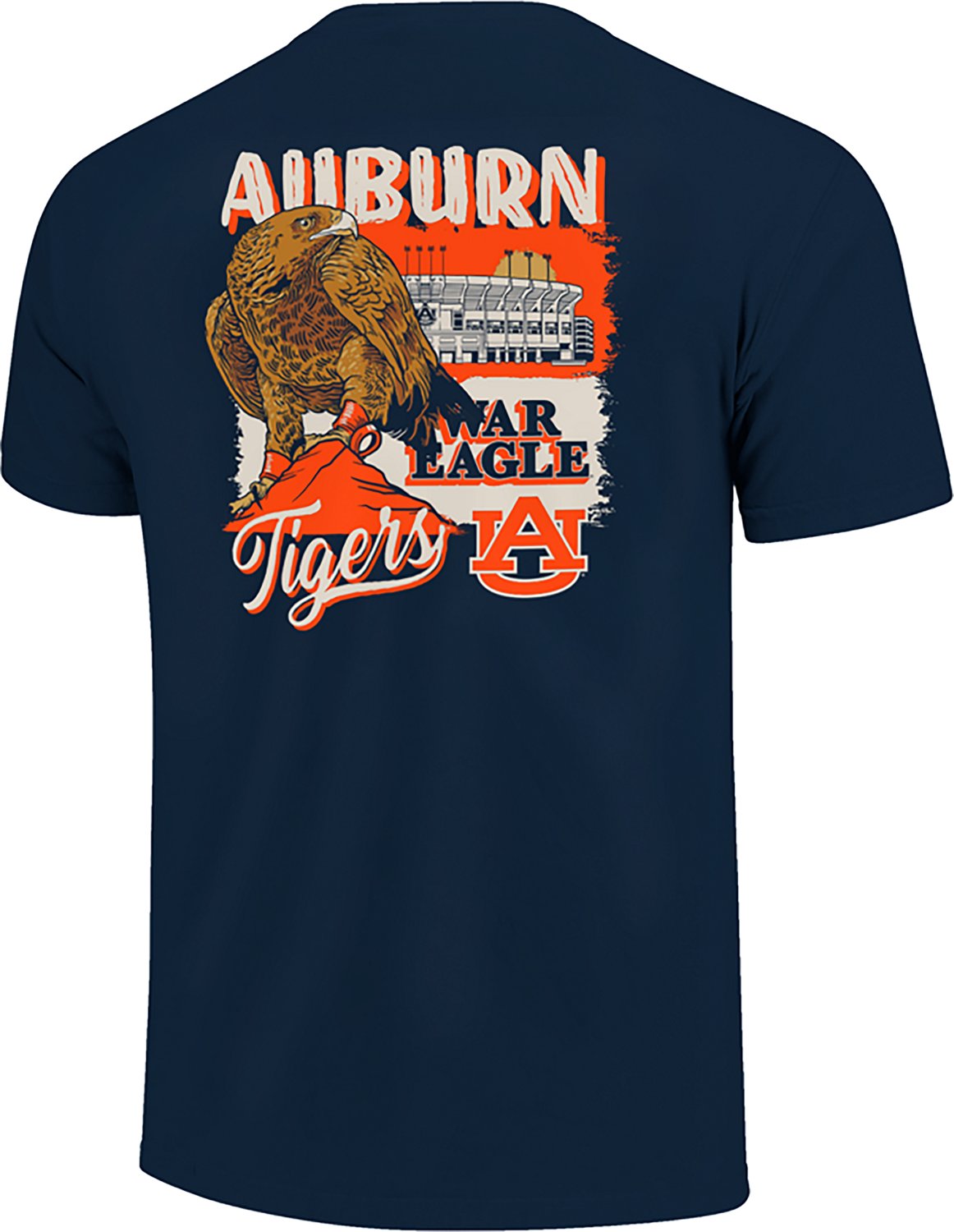 Image One Men's Auburn University Stadium Eagle Stand Comfort Colors T-shirt - view number 3