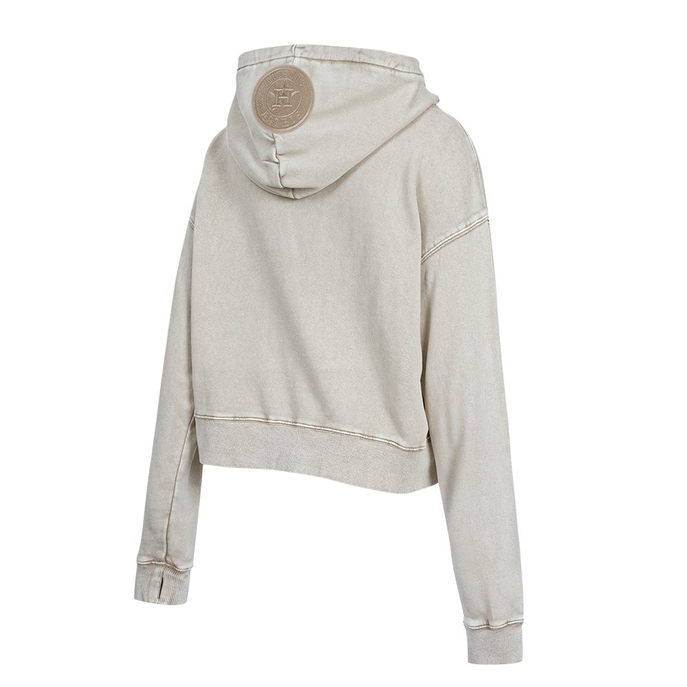 Pro Standard Women's Houston Astros Washed Classic Enzyme Wash Long Sleeve Hoodie - view number 2