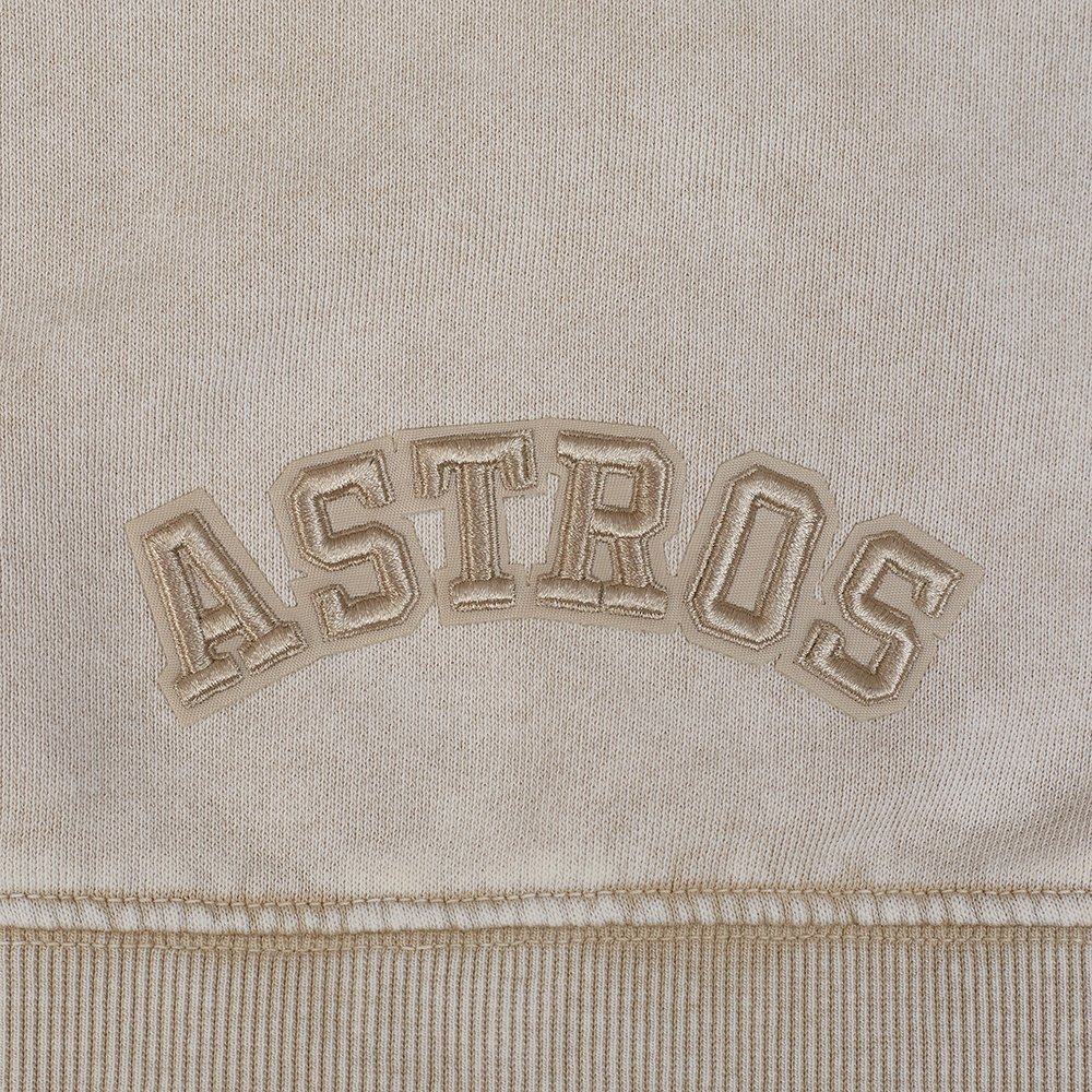 Pro Standard Women's Houston Astros Washed Classic Enzyme Wash Long Sleeve Hoodie - view number 5
