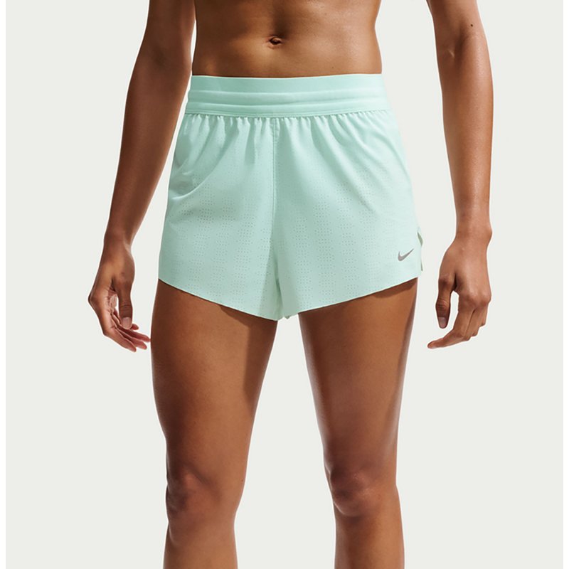 Nike Women's Swift Breathe Dri-FIT Mid-Rise 2.5" Brief-Lined Running Shorts in Green | IF1678-394