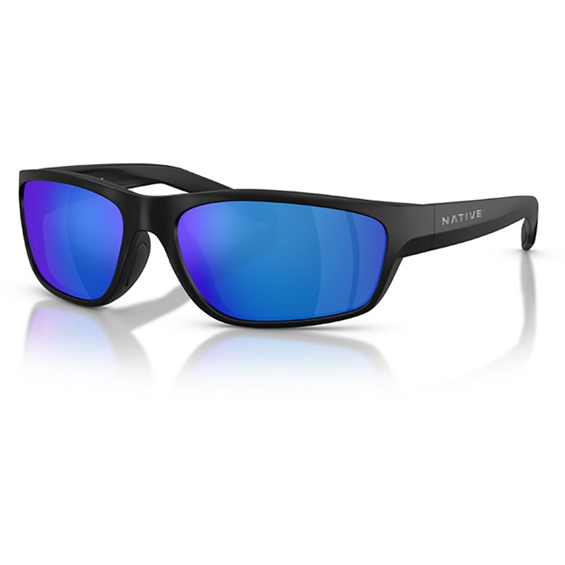 Native Eyewear Craggy XD9051 Polarized Sunglasses - Matte Black/Blue Reflex Mirror - Medium