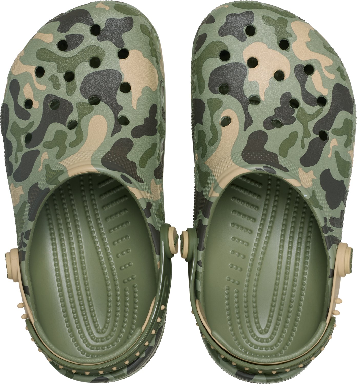 Crocs Kids' Classic Snapback Strap Camo Clogs - view number 3