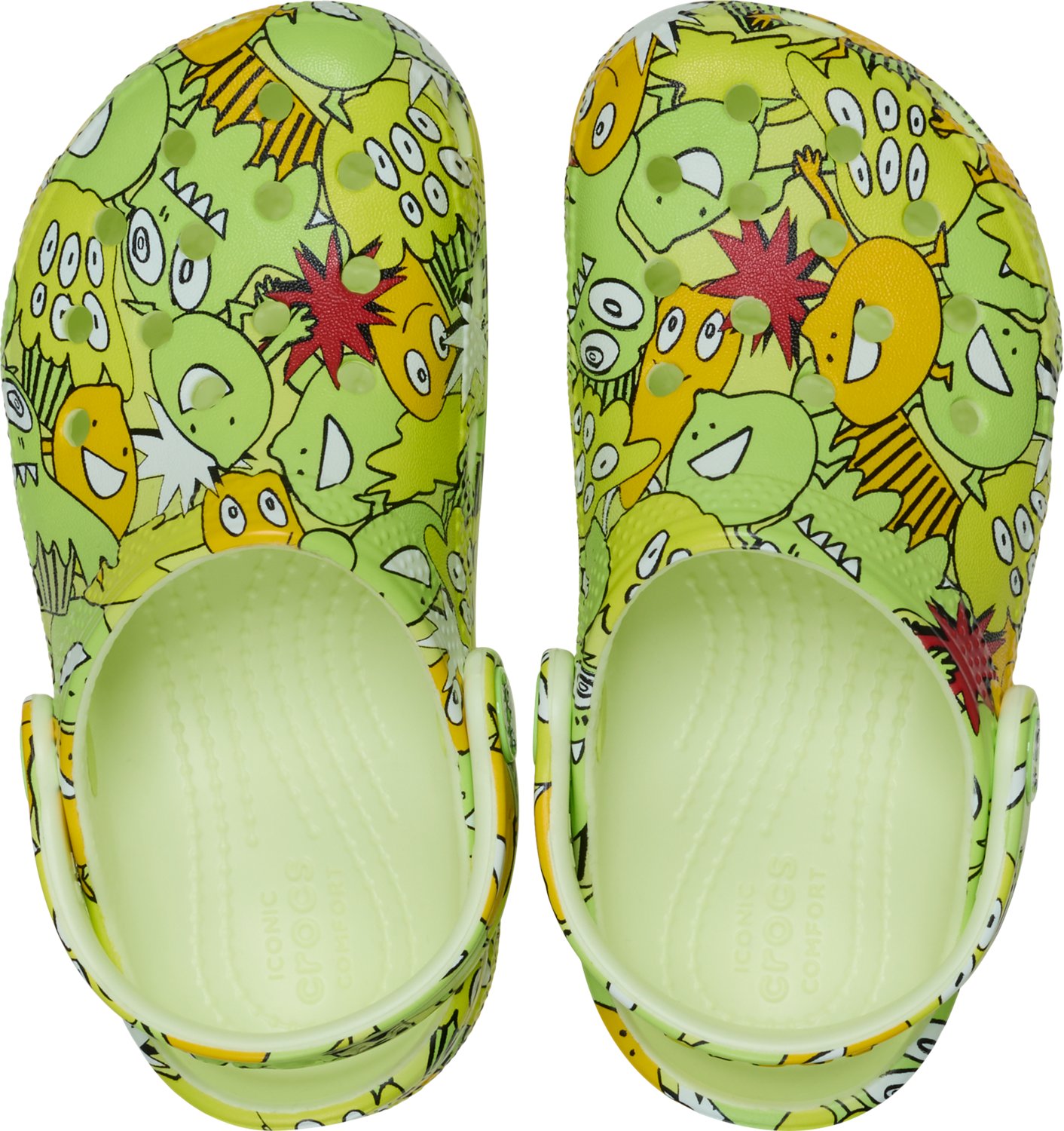 Crocs Toddlers' Classic Glow Monster Camo Clogs - view number 3