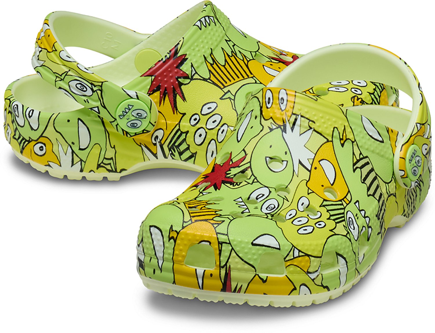 Crocs Toddlers' Classic Glow Monster Camo Clogs - view number 7