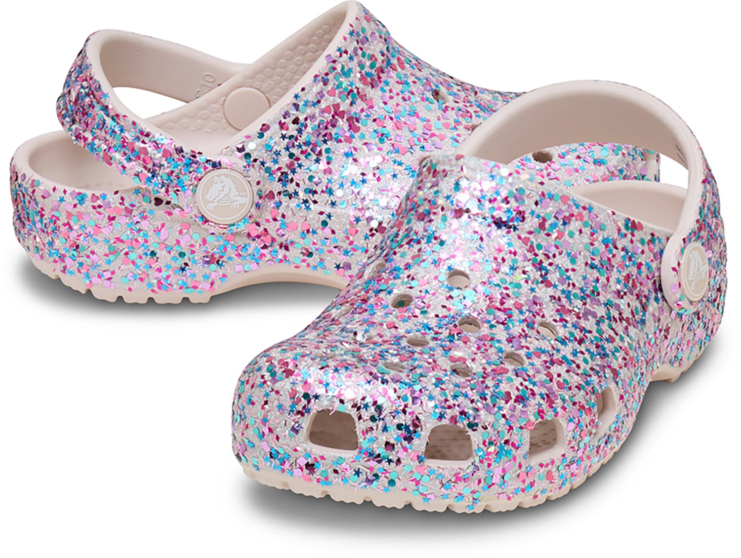 Crocs Toddler Girls' Classic Dazzle Glitter Clogs - view number 6