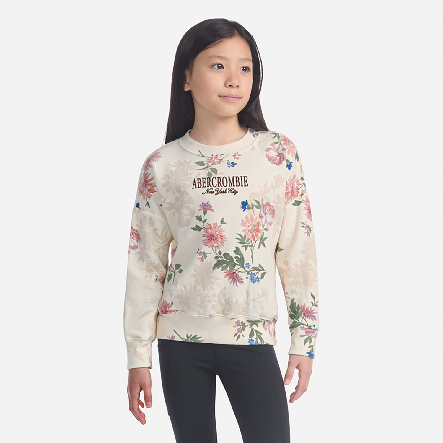 Abercrombie & Fitch Girls’ Floral Crew