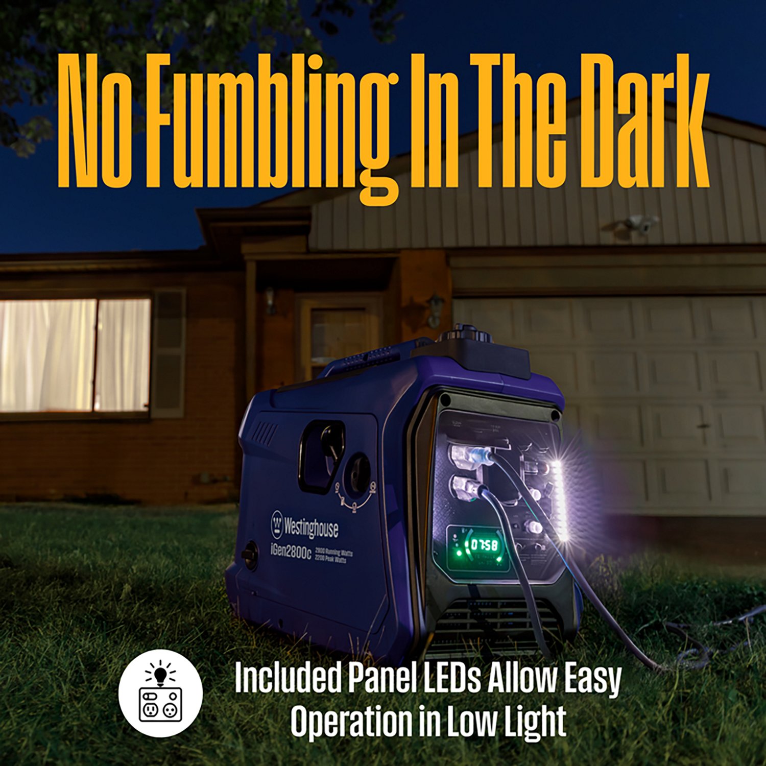 Westinghouse 2,800W Gas Powered Inverter Generator with Recoil Start
