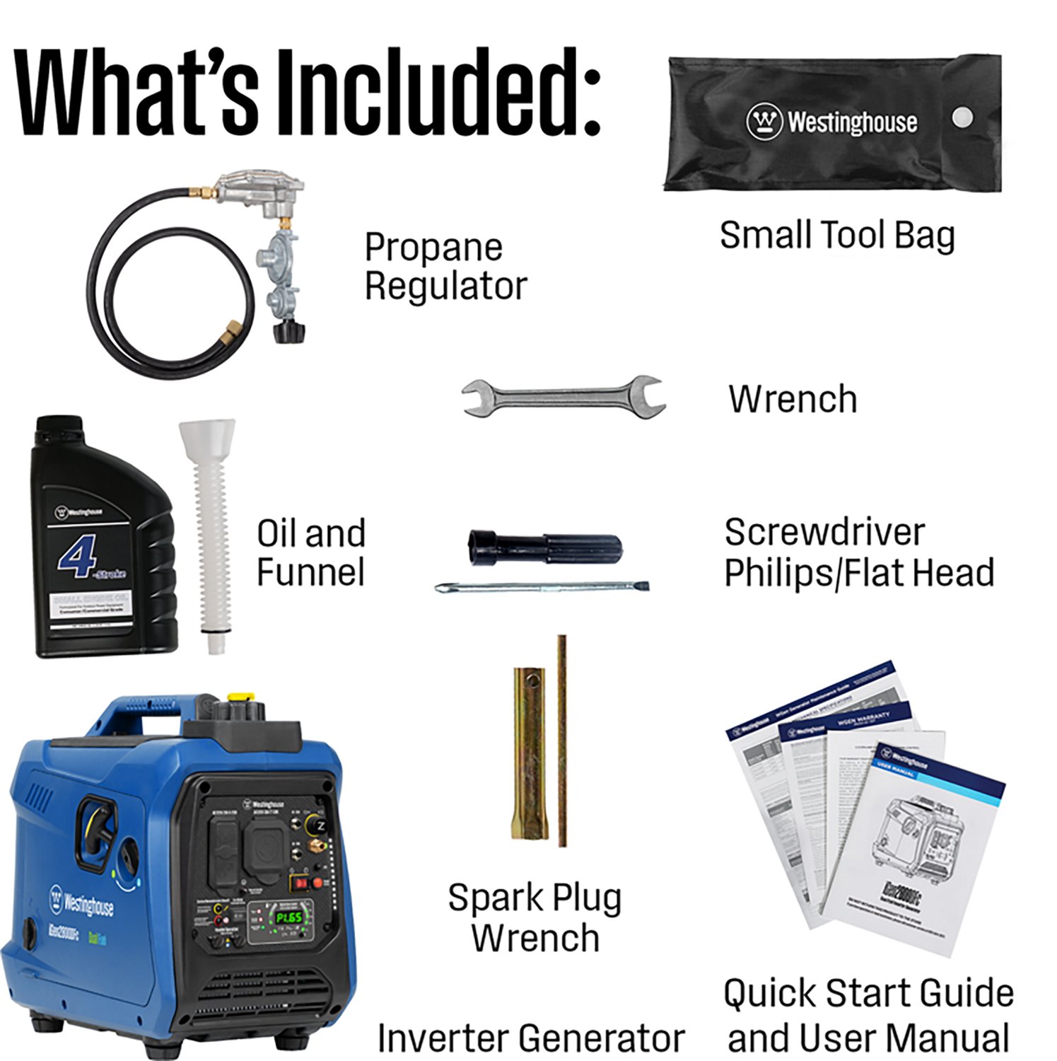 Westinghouse 2,800W Gas and Propane Dual Fuel Inverter Generator with Recoil Start - view number 8