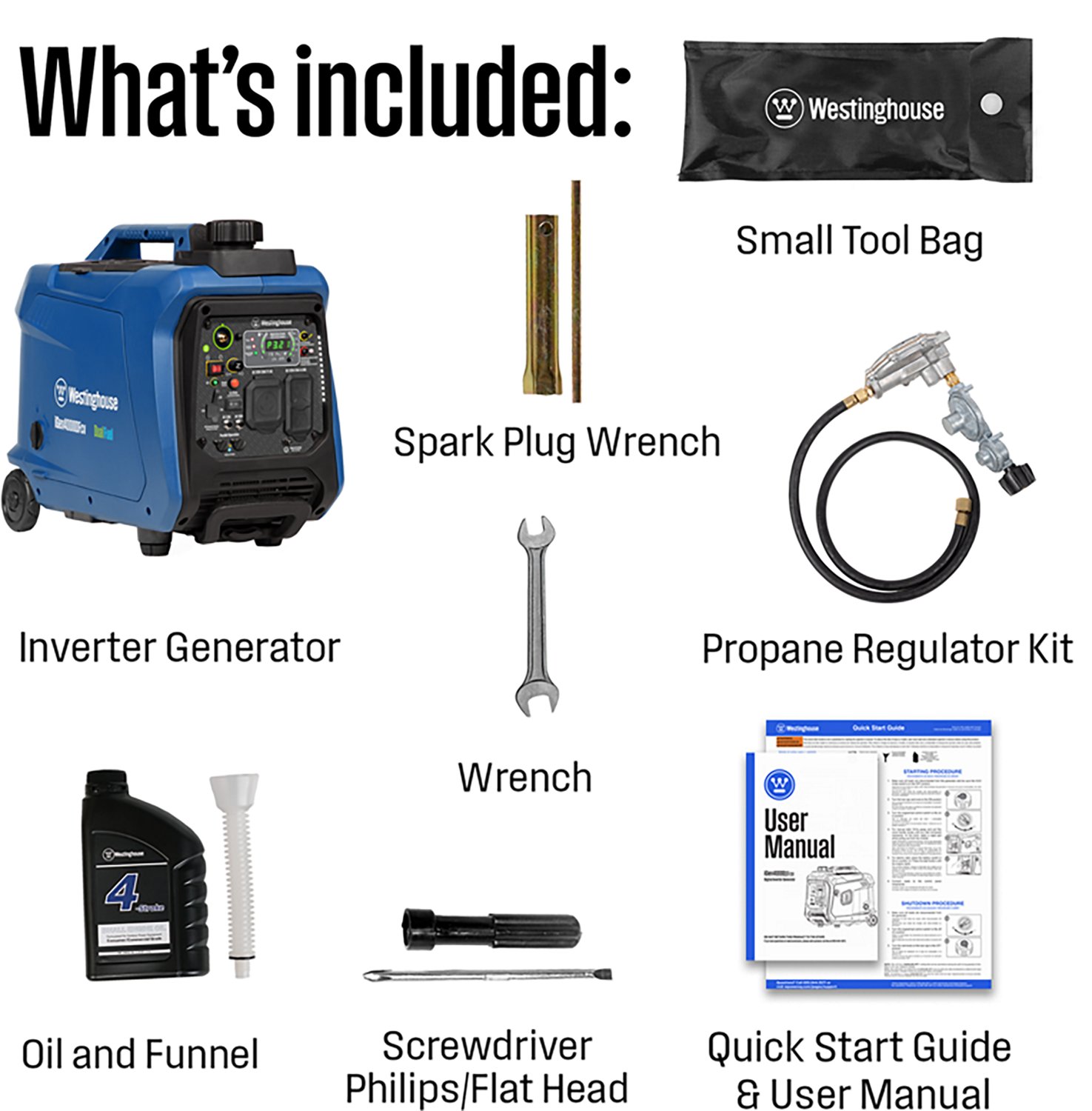 Westinghouse 4,000W Gas and Propane Dual Fuel Inverter Generator with Recoil Start - view number 8