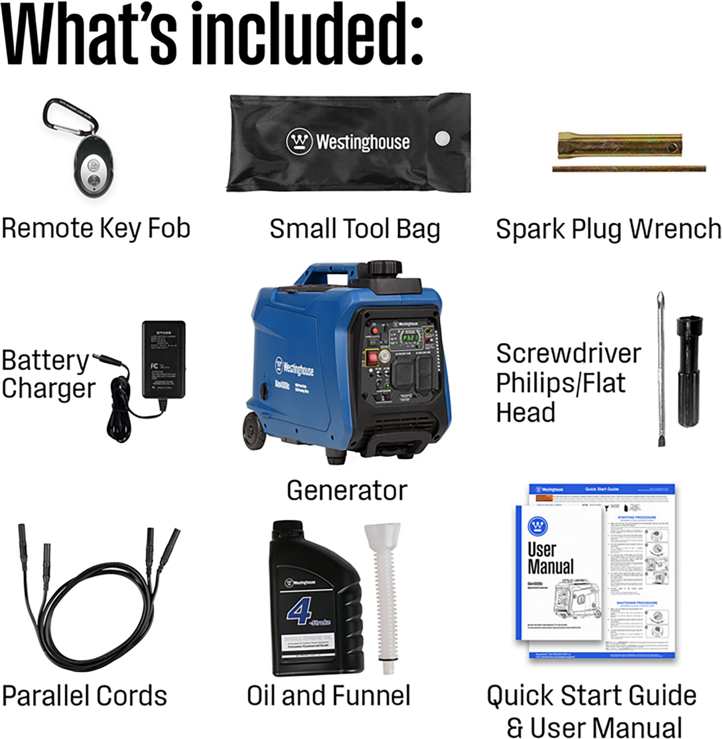 Westinghouse 4,000W Gas Powered Inverter Generator with Remote Electric Start