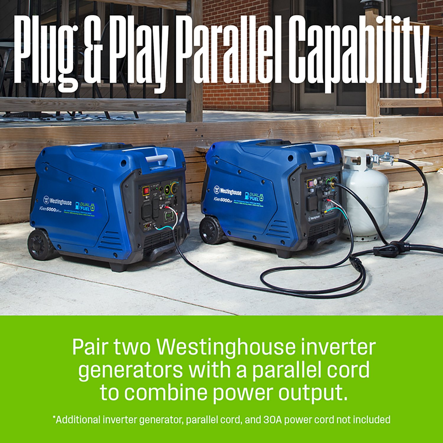 Westinghouse 5,000W Gas and Propane Dual Fuel Inverter Generator with Recoil Start - view number 6