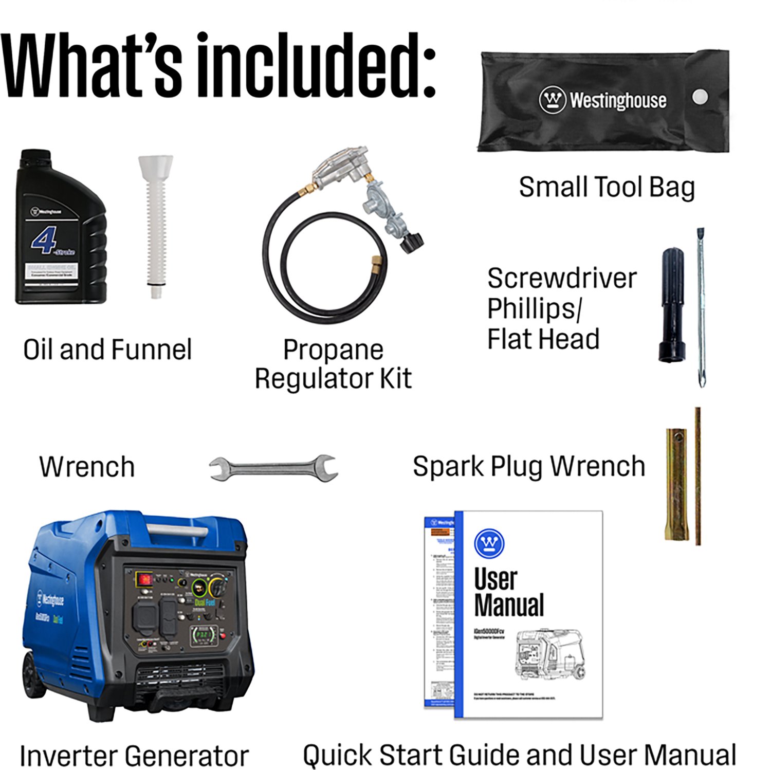 Westinghouse 5,000W Gas and Propane Dual Fuel Inverter Generator with Recoil Start - view number 8