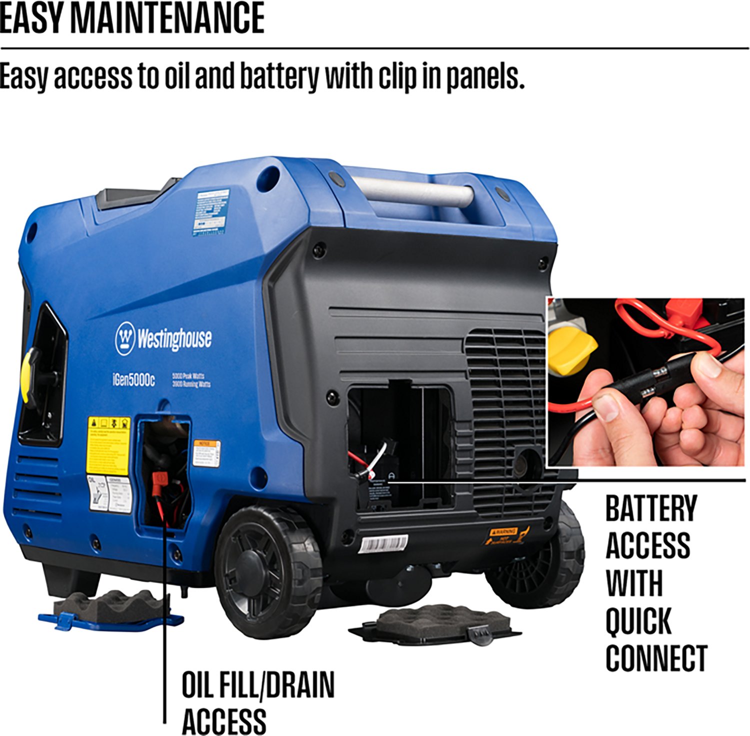 Westinghouse 5,000W Gas Powered Inverter Generator with Remote Electric Start - view number 7