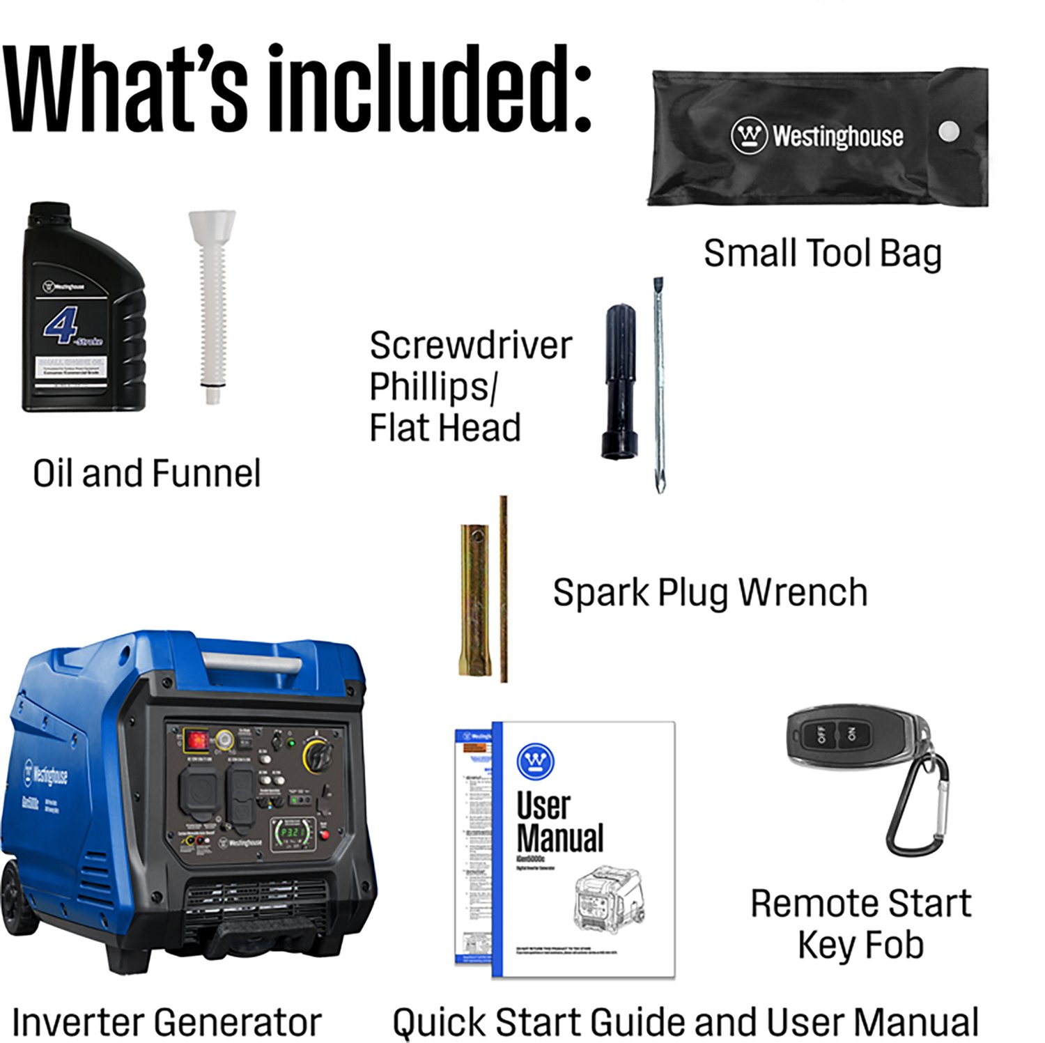 Westinghouse 5,000W Gas Powered Inverter Generator with Remote Electric Start - view number 8