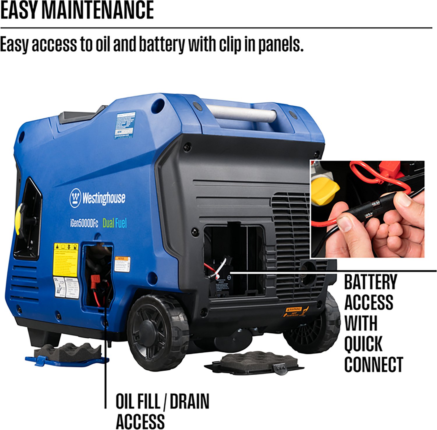 Westinghouse 5,000W Gas and Propane Dual Fuel Inverter Generator with Remote Electric Start - view number 7