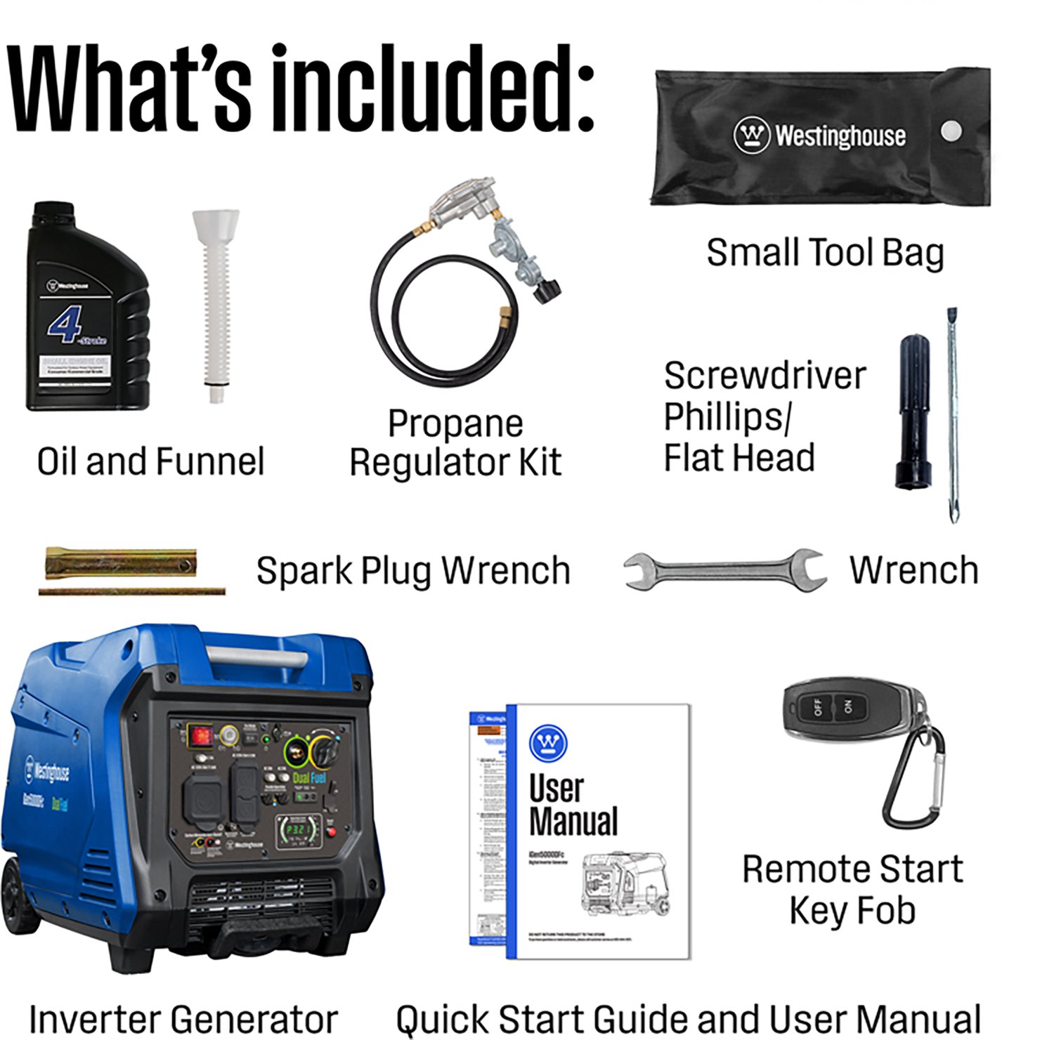 Westinghouse 5,000W Gas and Propane Dual Fuel Inverter Generator with Remote Electric Start - view number 8