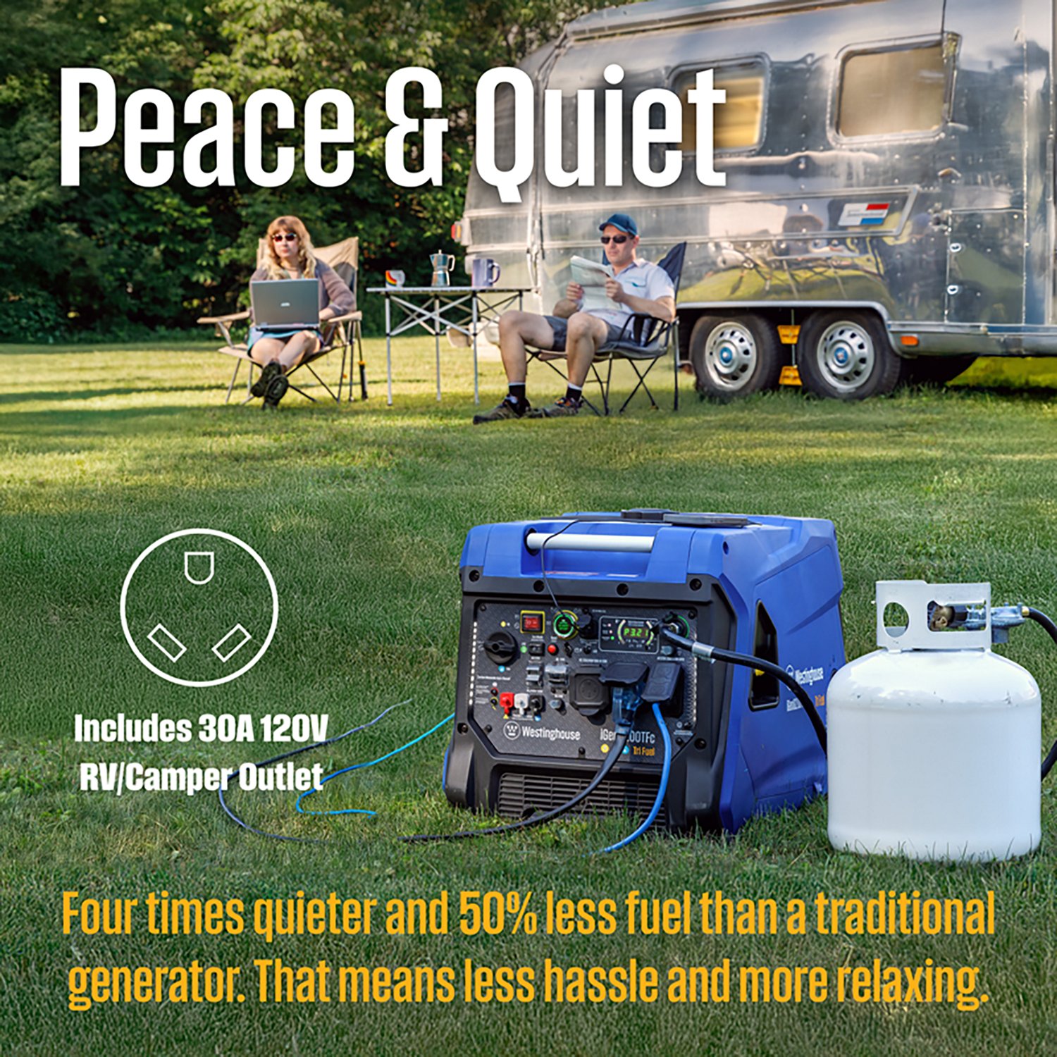 Westinghouse 8,200W Gas, Propane, Natural Gas Tri-Fuel Inverter Generator with Remote Electric Start - view number 6