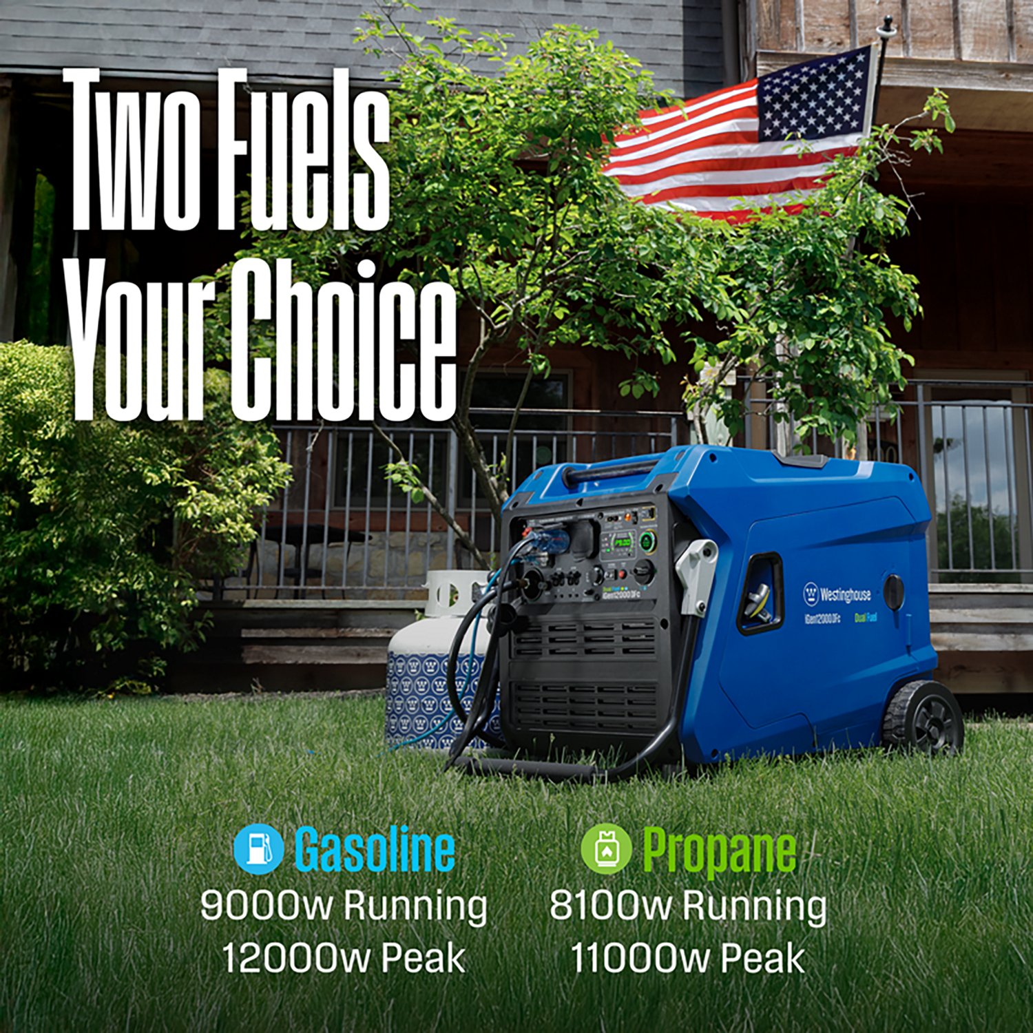 Westinghouse 11,000W Gas and Propane Dual Fuel Inverter Generator with Remote Electric Start - view number 5
