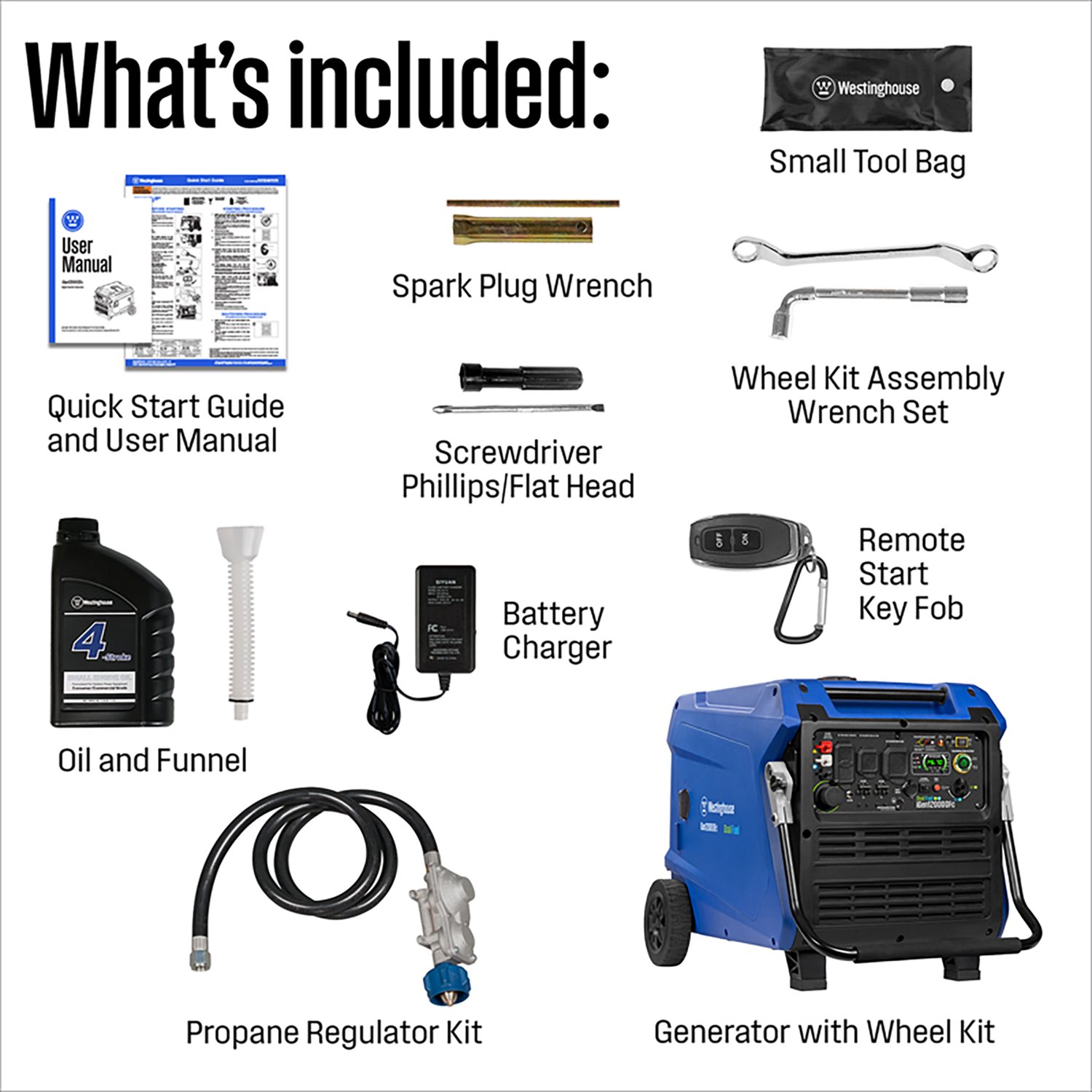 Westinghouse 11,000W Gas and Propane Dual Fuel Inverter Generator with Remote Electric Start - view number 8