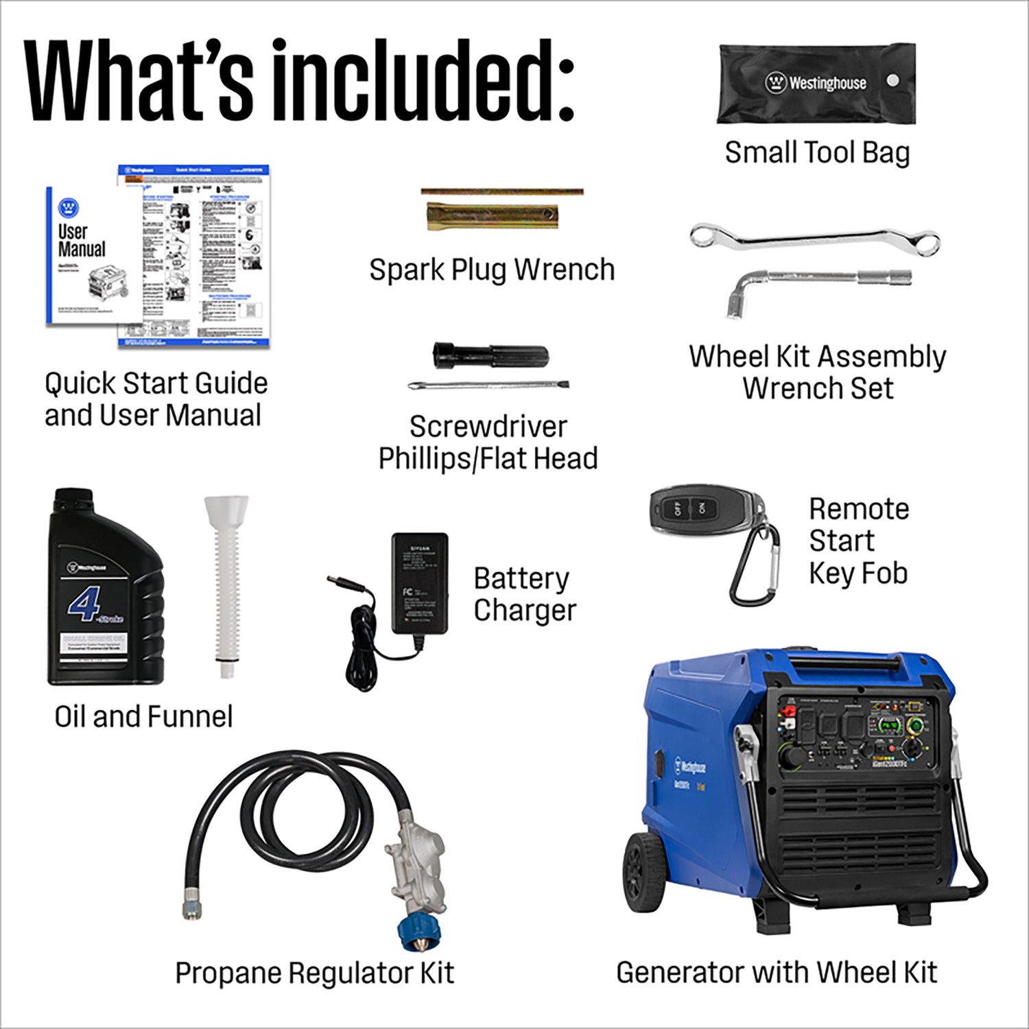Westinghouse 11,000W Gas, Propane and Natural Gas Tri-Fuel Inverter Generator with Remote Electric Start - view number 8