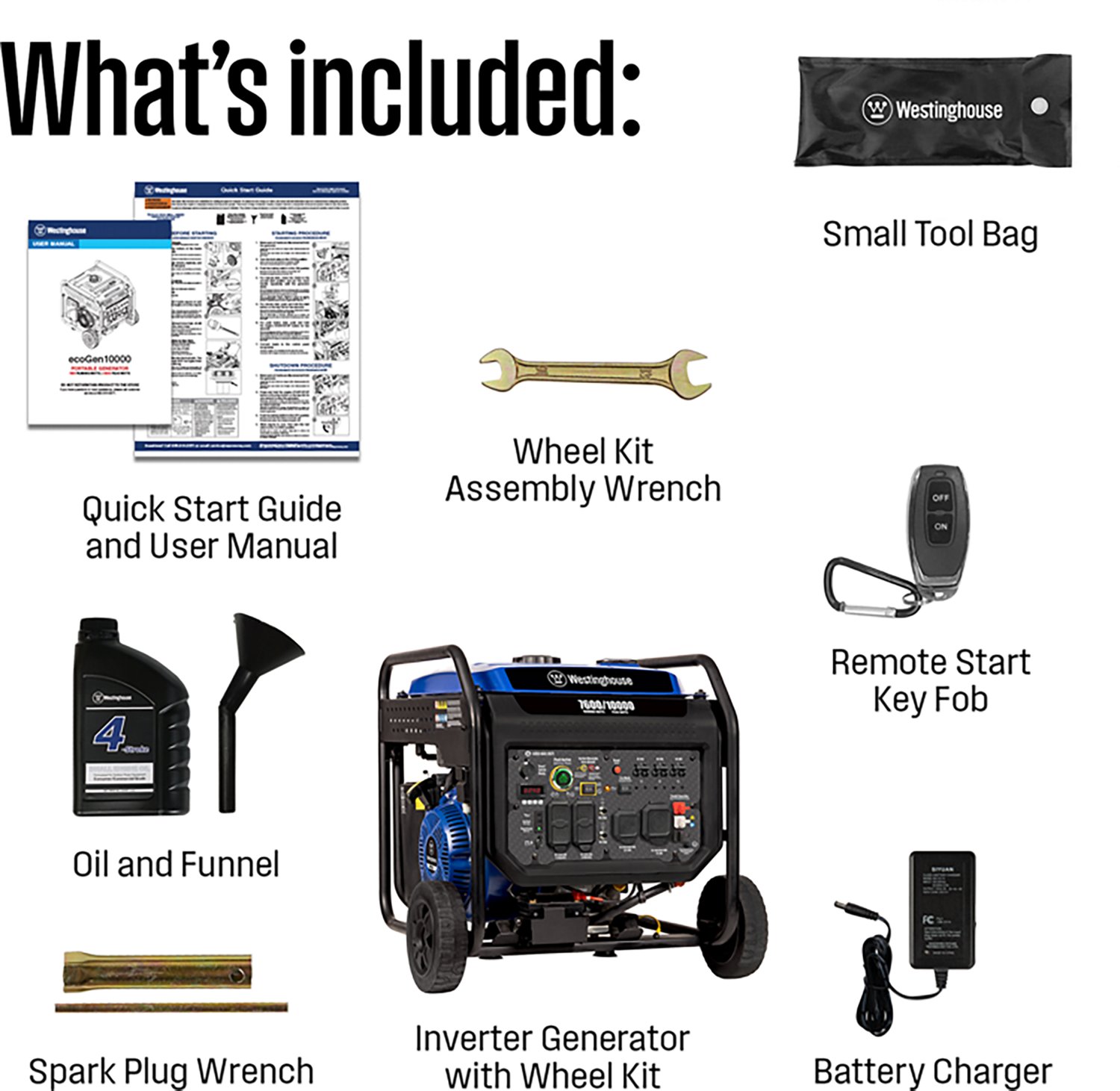 Westinghouse 10,000W Gas Powered Portable Inverter Generator with Remote Electric Start - view number 8