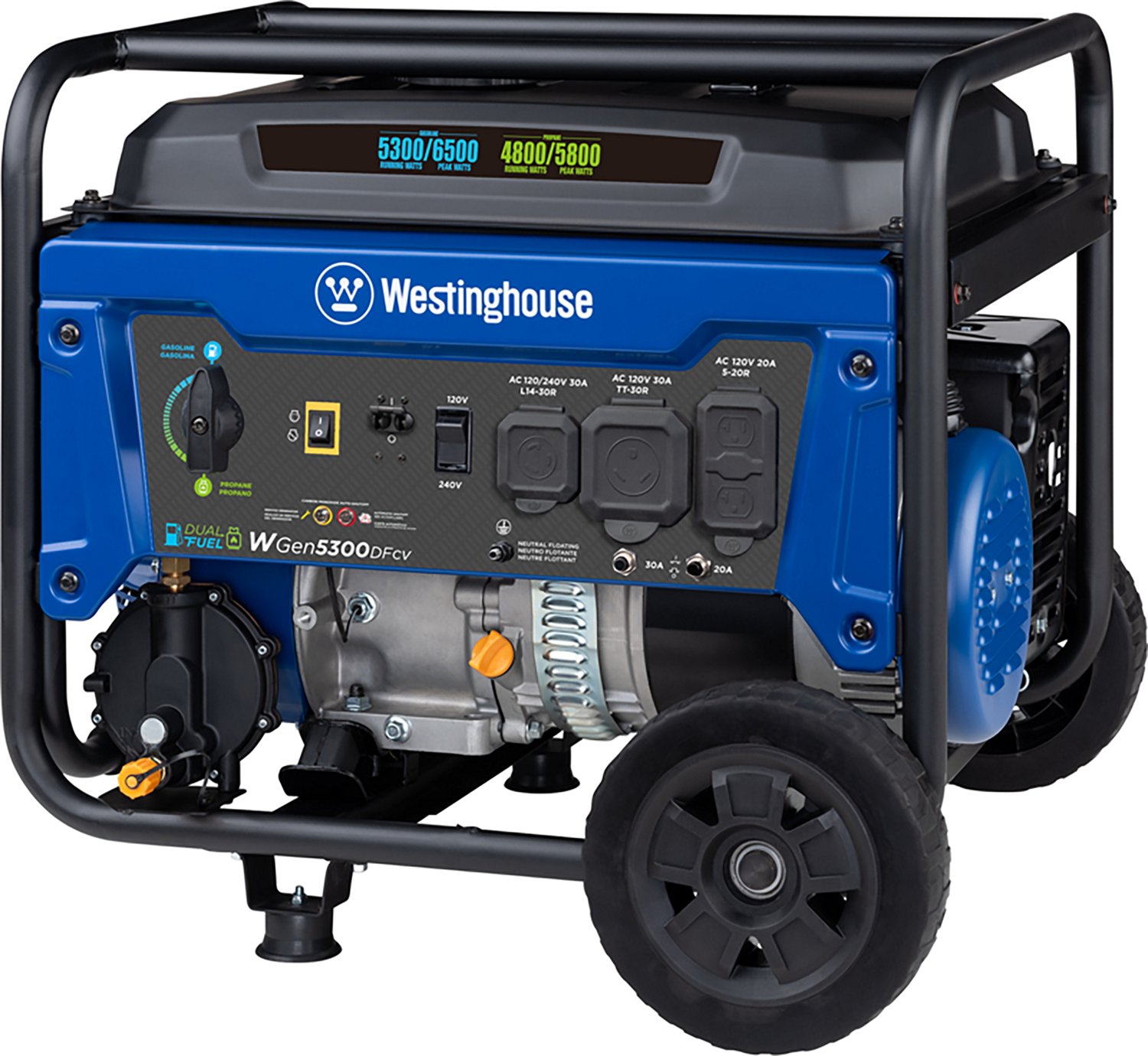 Westinghouse 6500/5300W Dual Fuel Portable Generator with Recoil Start - view number 8