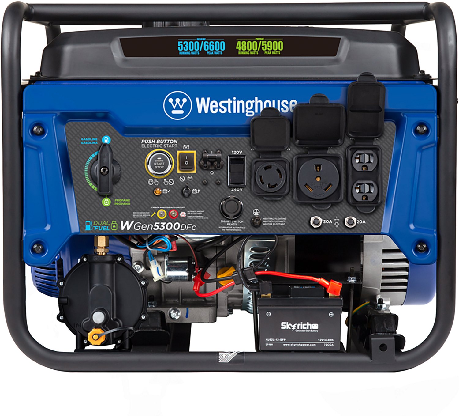 Westinghouse 6500/5300W Dual Fuel Portable Generator with Remote Electric Start - view number 8