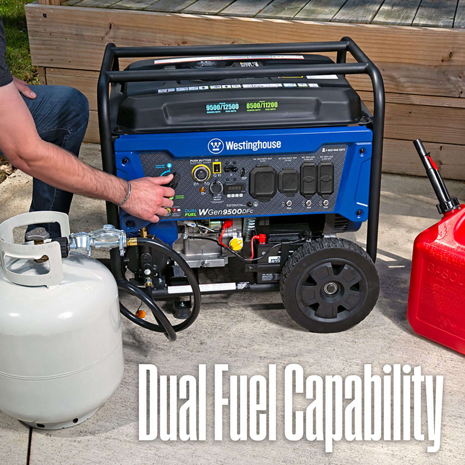 Westinghouse 12500/9500W Dual Fuel Portable Generator with Remote Electric Start - view number 4