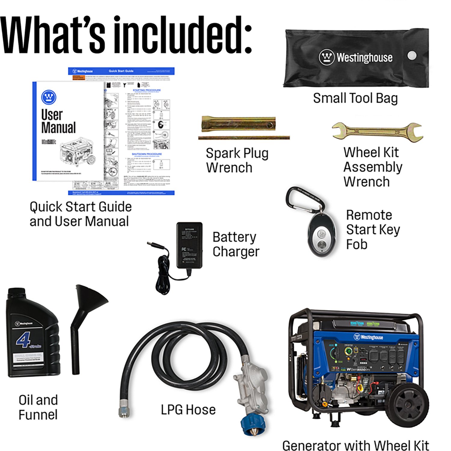 Westinghouse 12500/9500W Dual Fuel Portable Generator with Remote Electric Start - view number 8