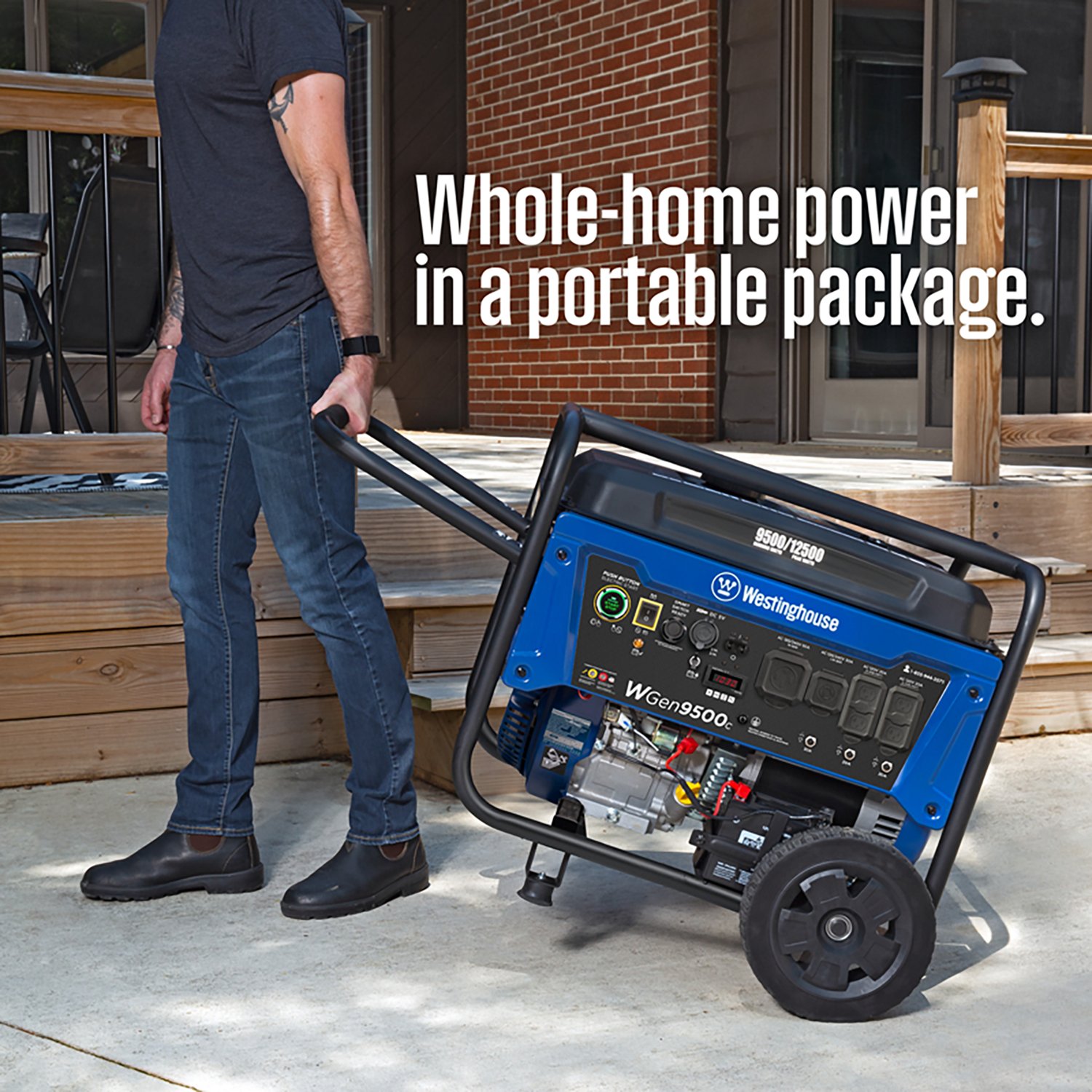 Westinghouse 12500/9500W Gas Powered Portable Generator with Remote Electric Start - view number 3