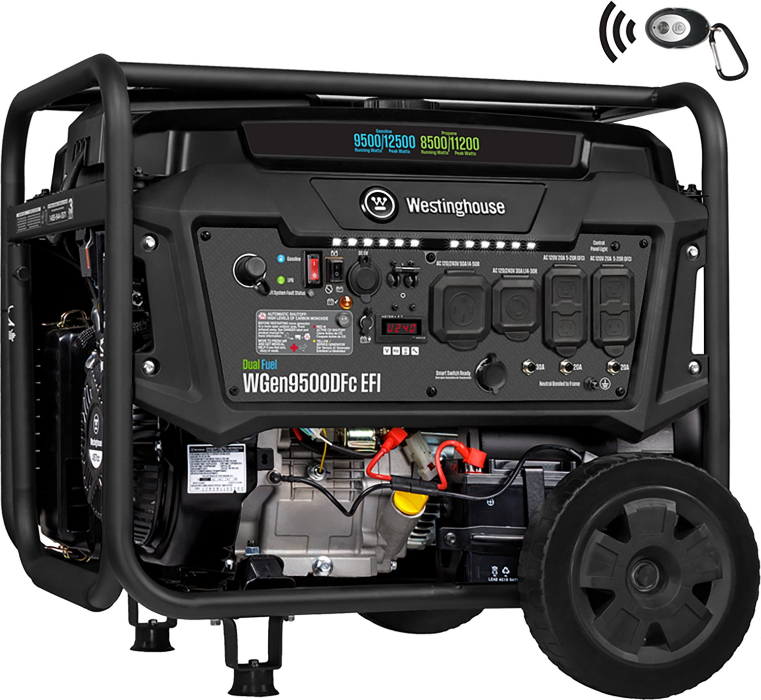 Westinghouse 12500/9500W Dual Fuel EFI Portable Generator with Remote Electric Start