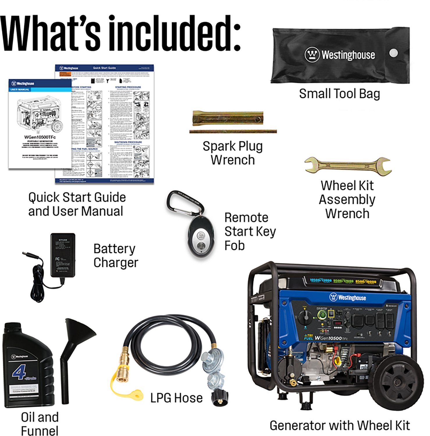 Westinghouse 13500/11500W Tri-Fuel Portable Generator with Remote Electric Start - view number 8