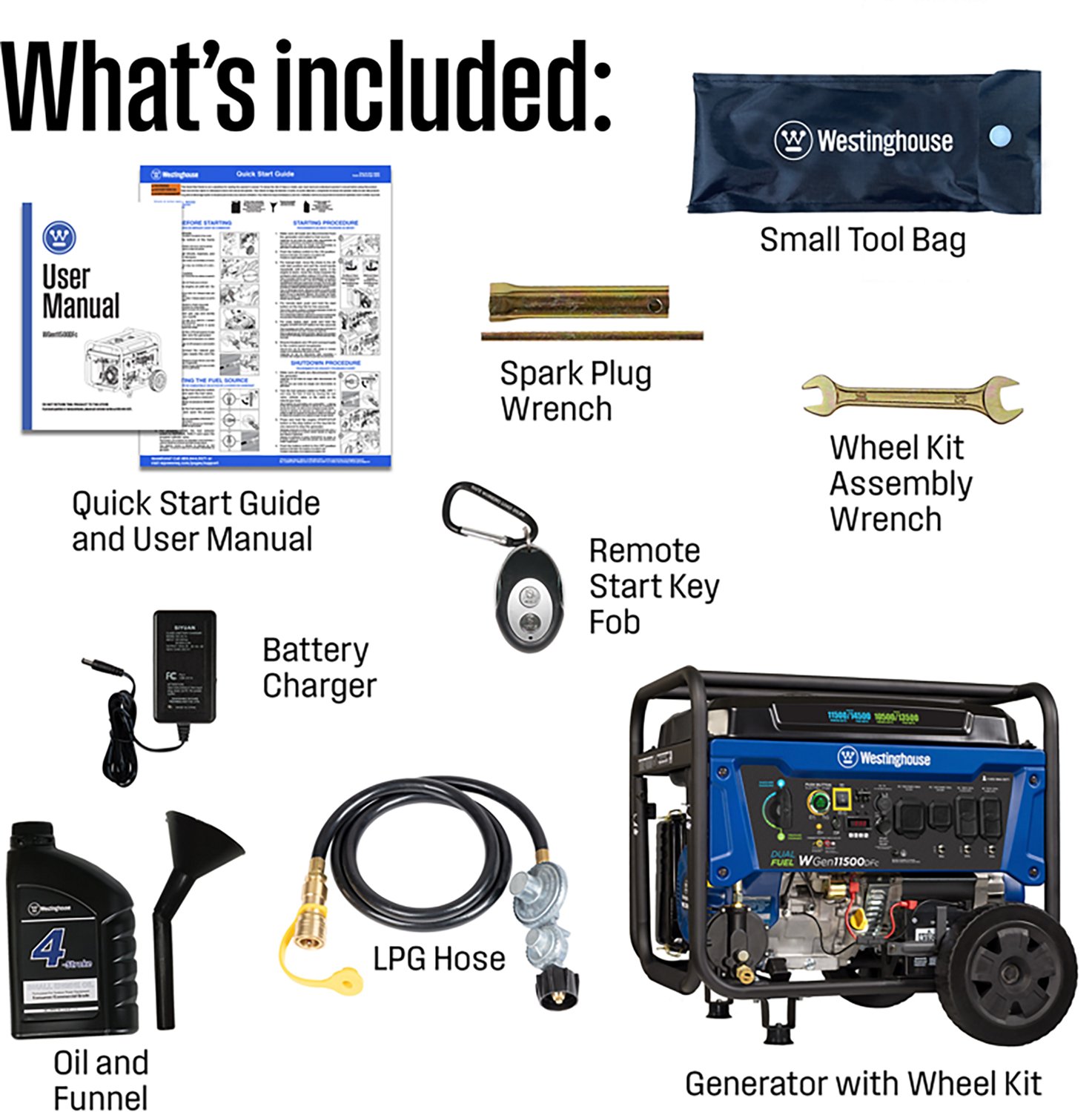 Westinghouse 14500/11500W Dual Fuel Portable Generator with Remote Electric Start - view number 8