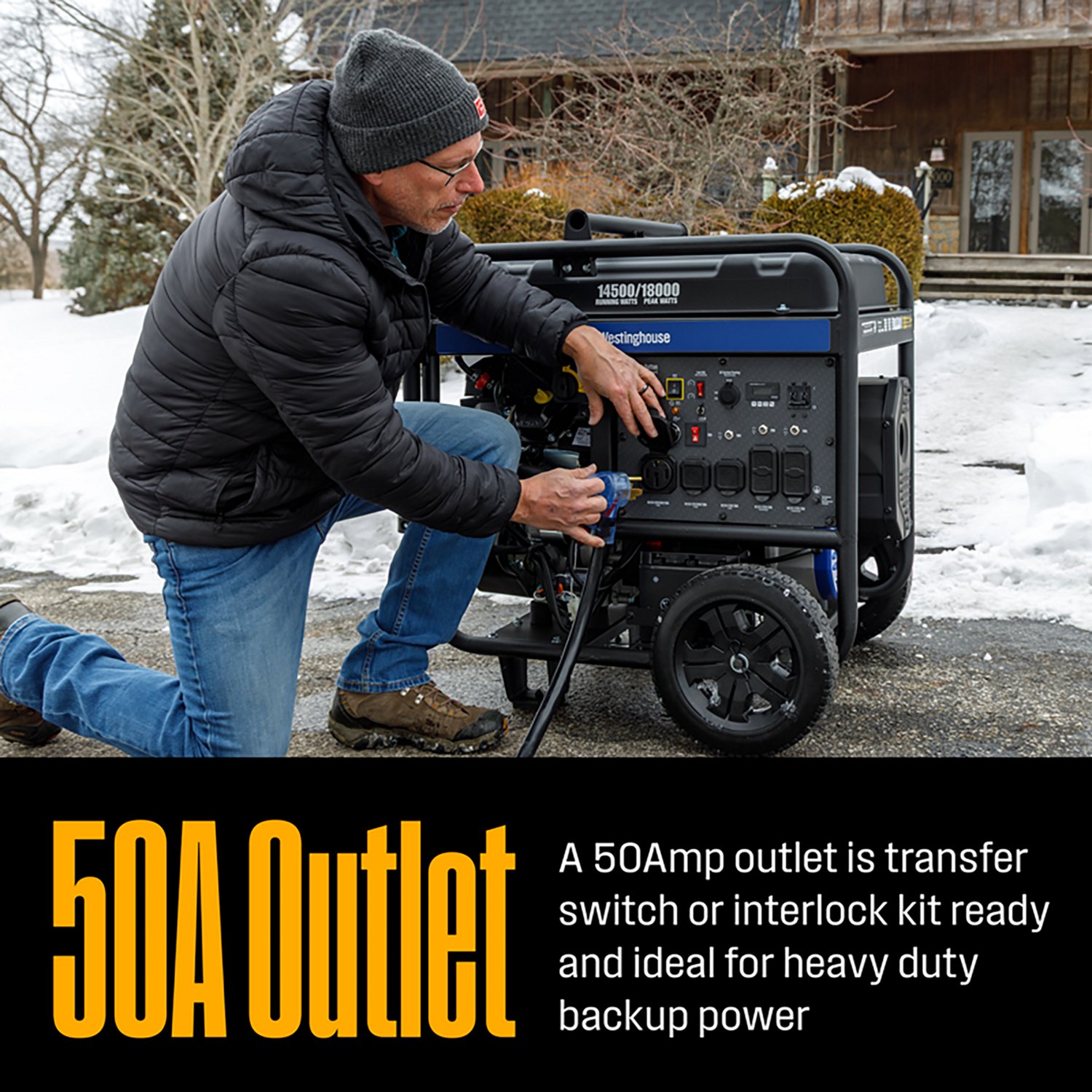 Westinghouse 18000/14500W Gas Powered Portable Generator with Remote Electric Start - view number 4